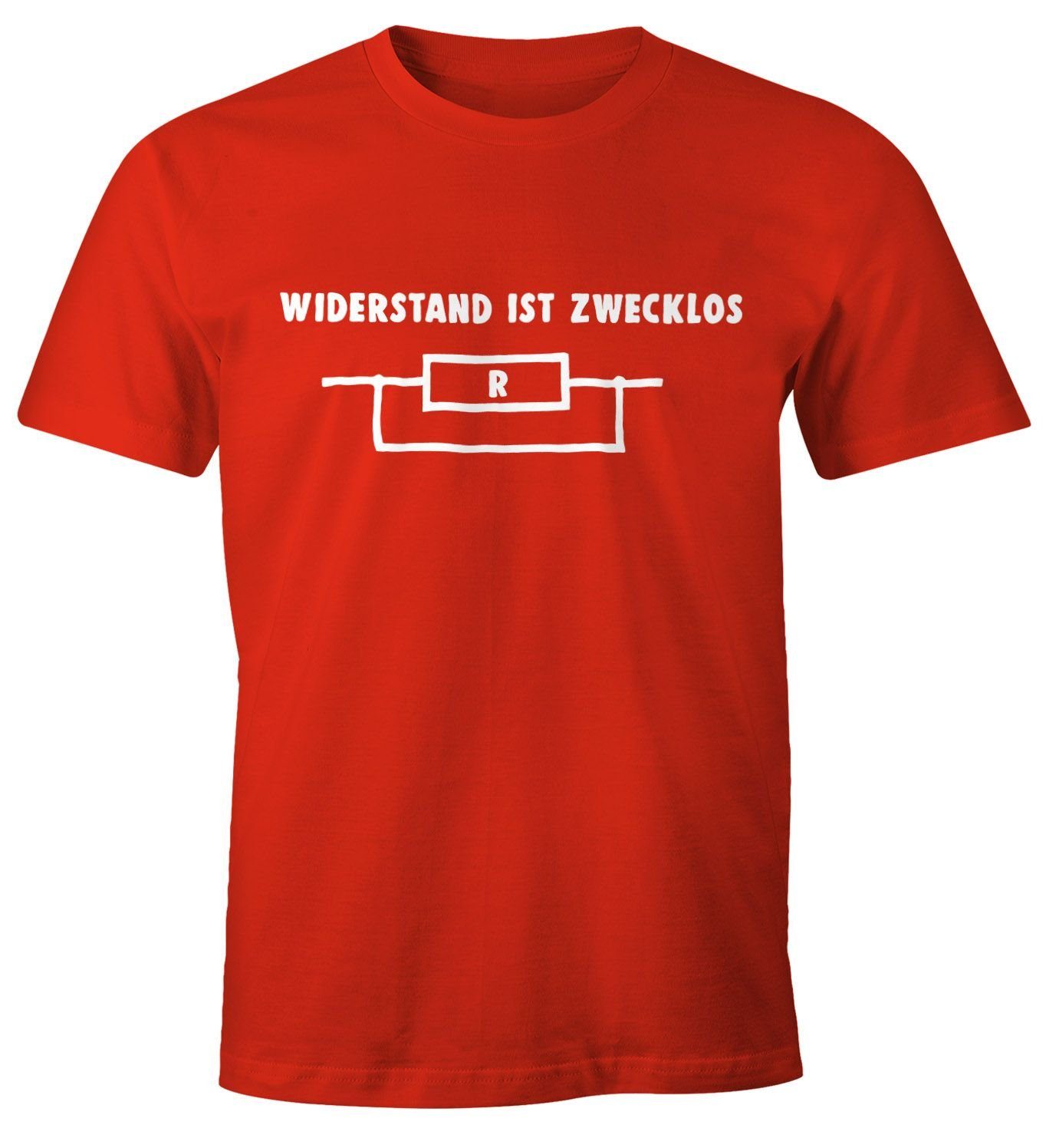 MoonWorks Print-Shirt Widerstand ist zwecklos Shirt günstig online kaufen