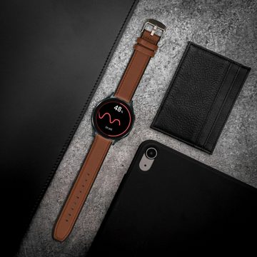 kwmobile Uhrenarmband Sportarmband für Samsung Galaxy Watch 4/4 Classic/3, Leder Fitnesstracker Ersatzarmband Uhrenverschluss