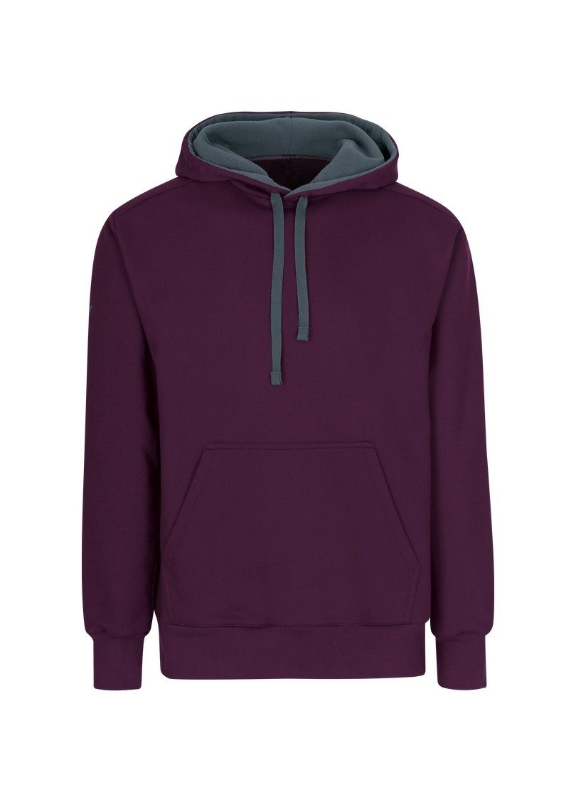 Kapuzensweatshirt Sweat-Qualität aubergine Trigema TRIGEMA aus Kapuzenshirt