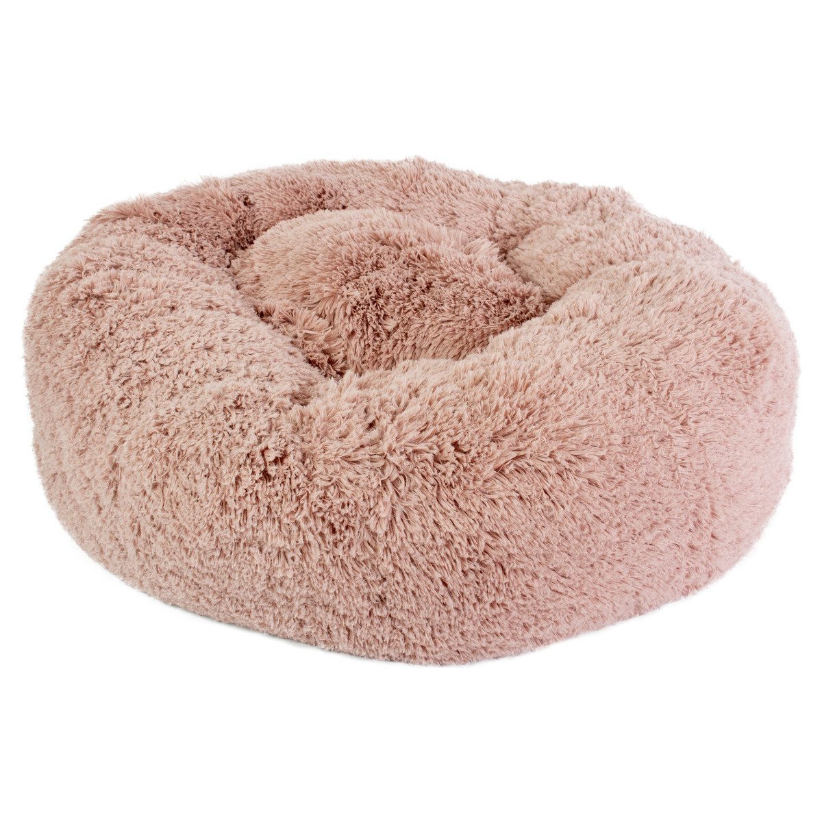 KongEU Donut Hundebett – Rund, Flauschig & Waschbar, 60x60cm Für Kleine Hunde & Katzen