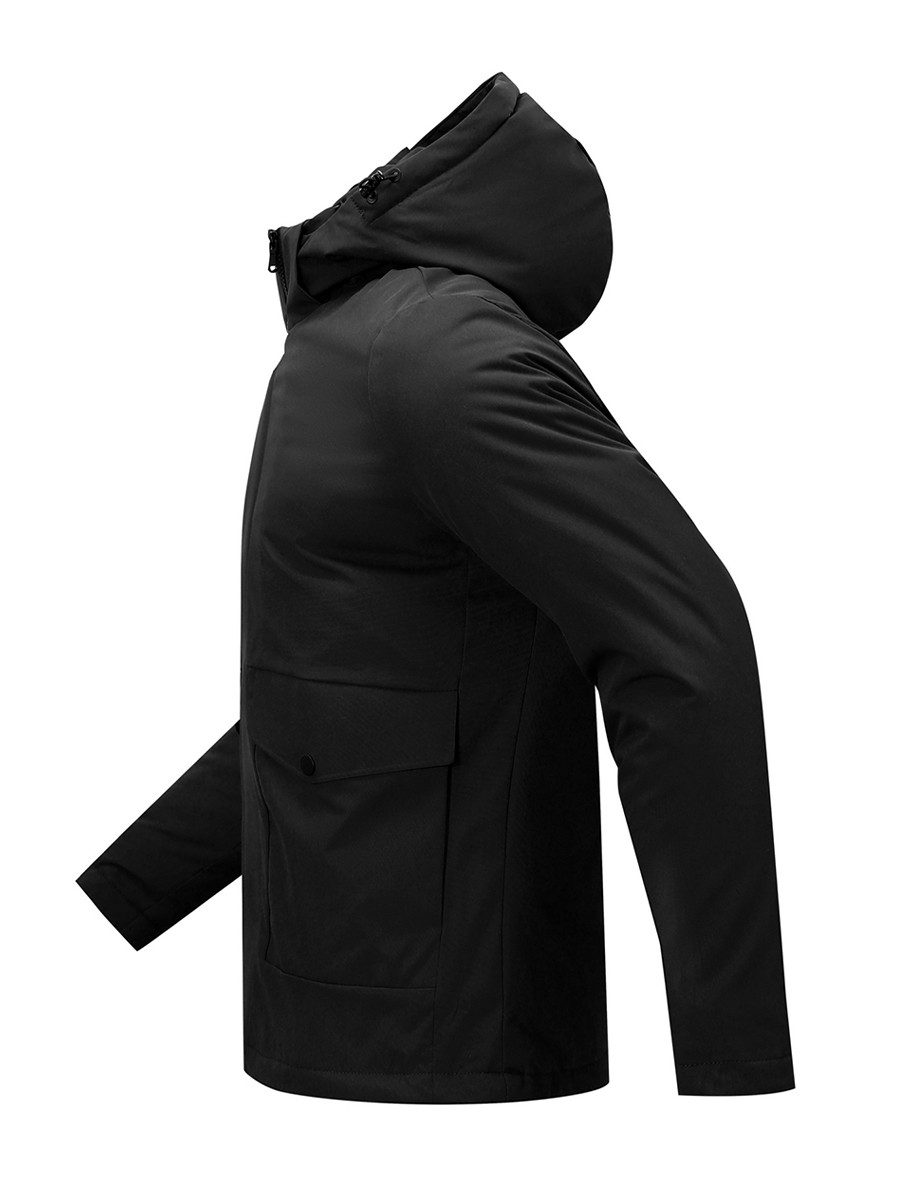 YOUTHUP Winterjacke Herren Parka Winter-Kapuzenjacke für Freizeit