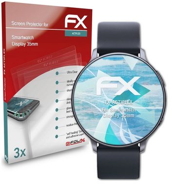 atFoliX Schutzfolie Displayschutzfolie für Smartwatch Display 35mm, (3 Folien), Ultraklar und flexibel