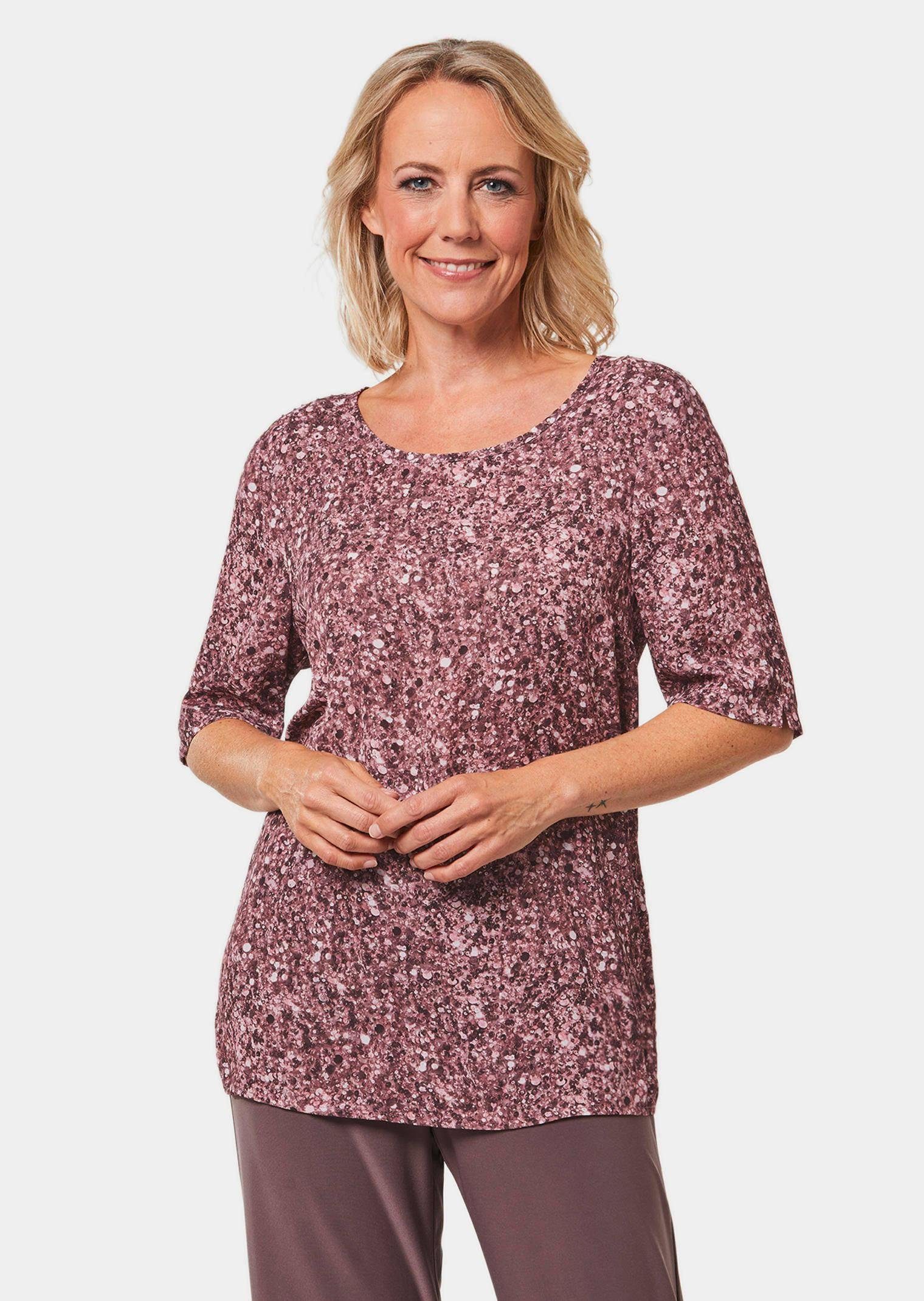Druckbluse Chiffonbluse mit farbbrillantem Druck
