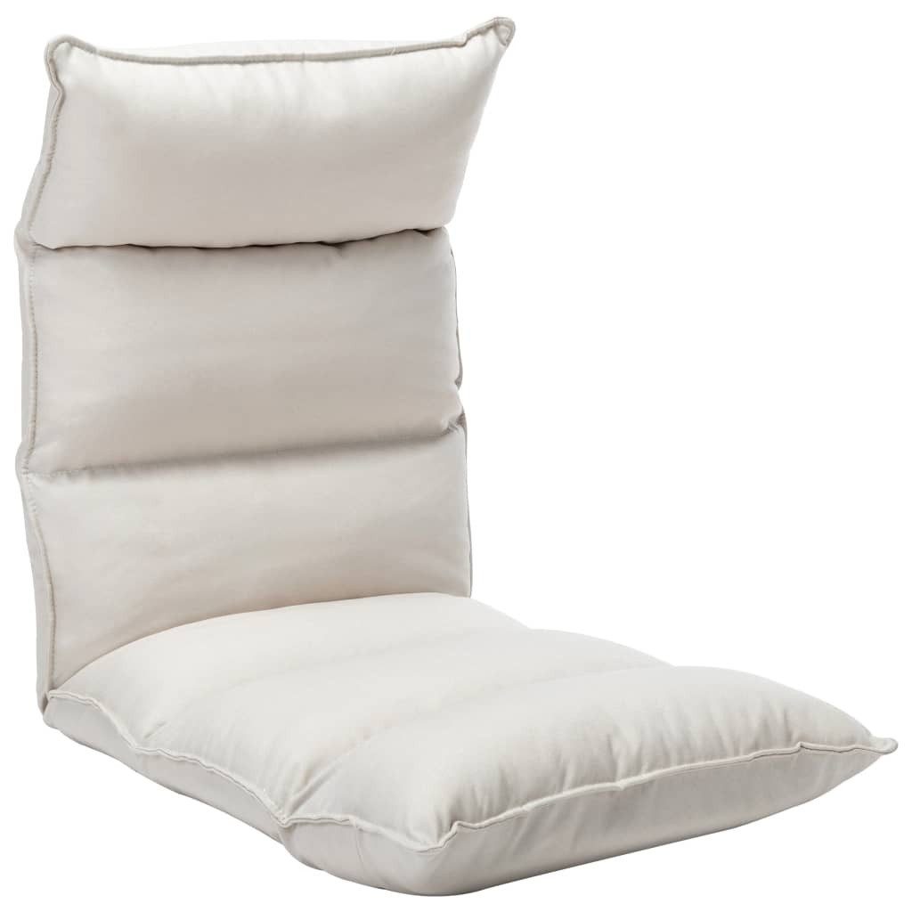 vidaXL Bodenkissen Bodenstuhl Faltbar Creme Stoff günstig online kaufen