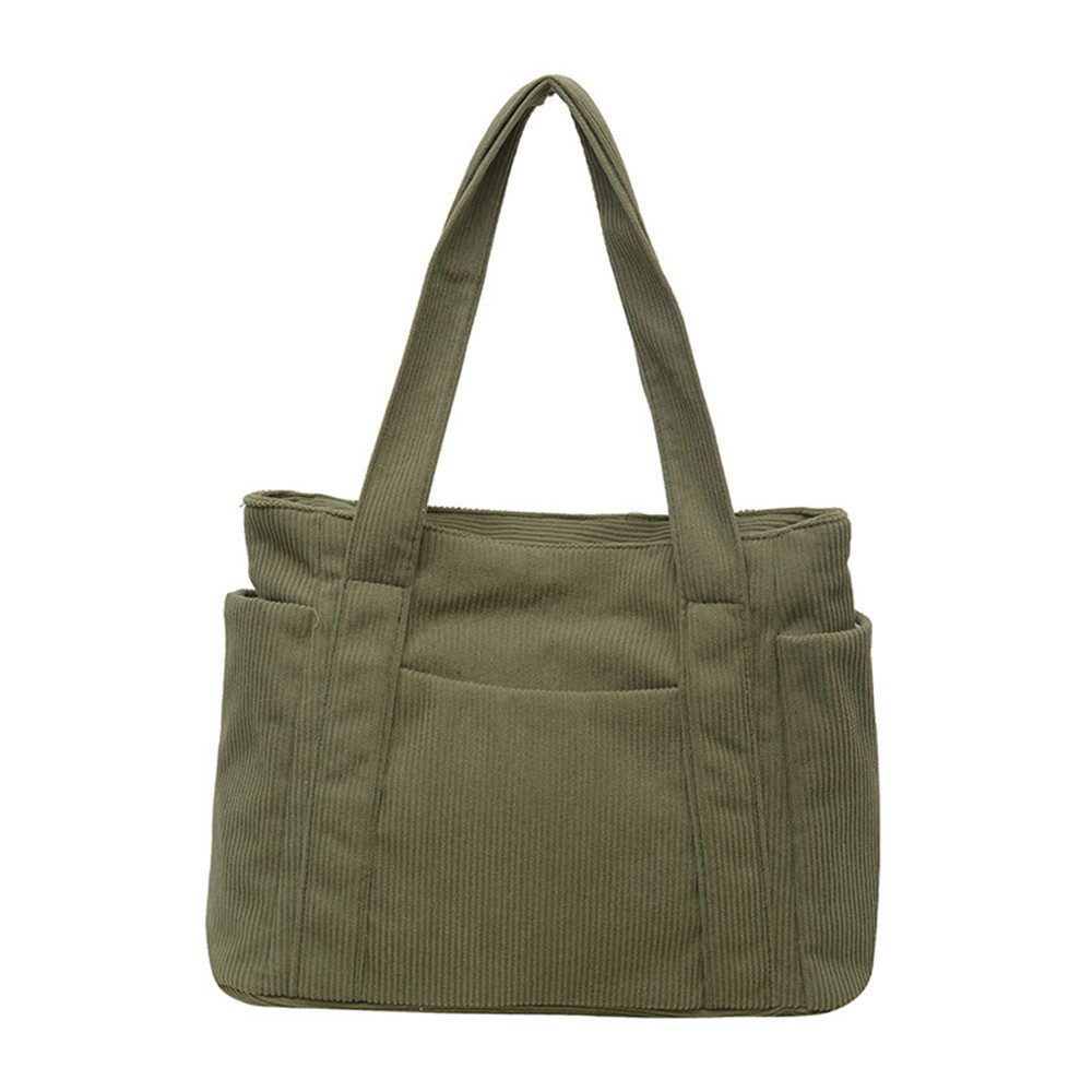 Zaewry Schultertasche Cord Tasche Damen,Tote Bag,Handtasche,Shopper Tasche Laptoptasche, für Bummeln Arbeit Schule Gym Halloween Weihnachtsgeschenk