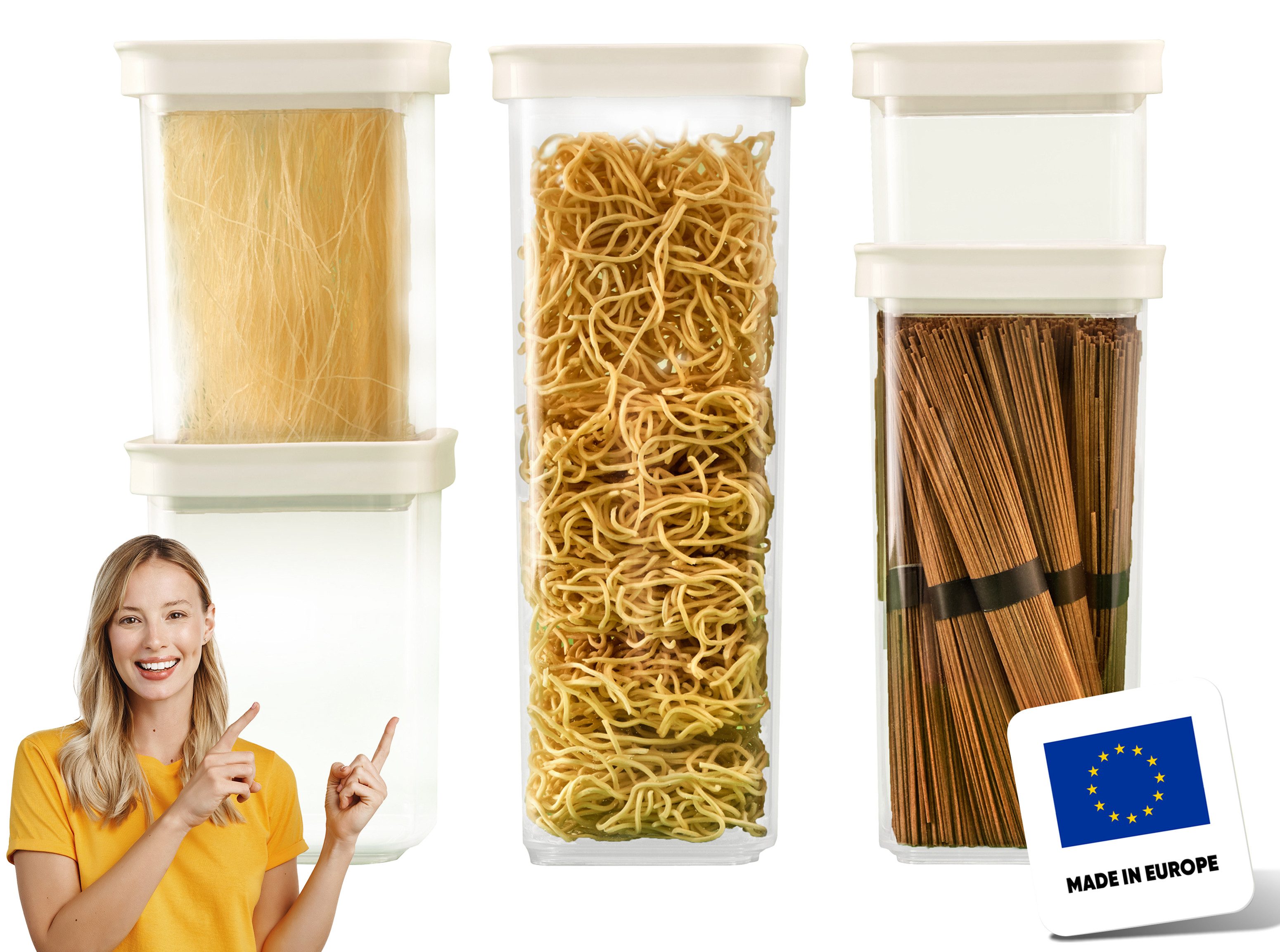 uandu home Vorratsdose Банки для хранения mit Deckel Luftdicht, Vorratsbehälter Set, (Aufbewahrungsbox Küche Aufbewahrung & Organisation, BPA Frei, Küchen Organizer, Банки для хранения für alle trockenen Lebensmittel)