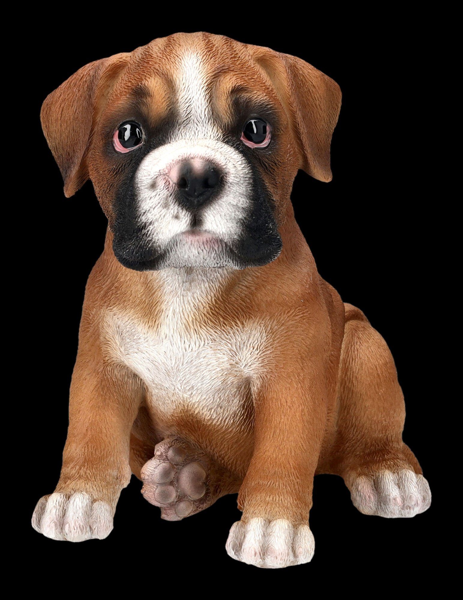 Deko Tier Figur Boxer Hund weiß 95 cm günstig kaufen