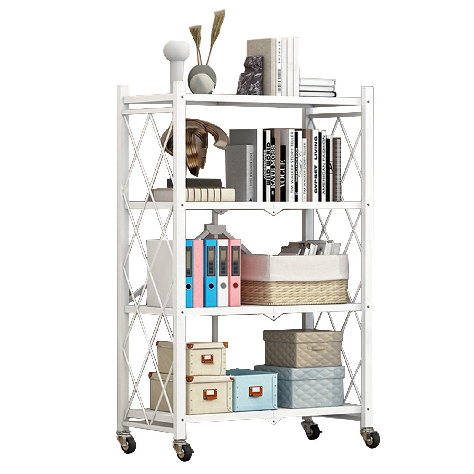 TWSOUL Standregal Klappbares Regal mit Rollen, günstig online kaufen