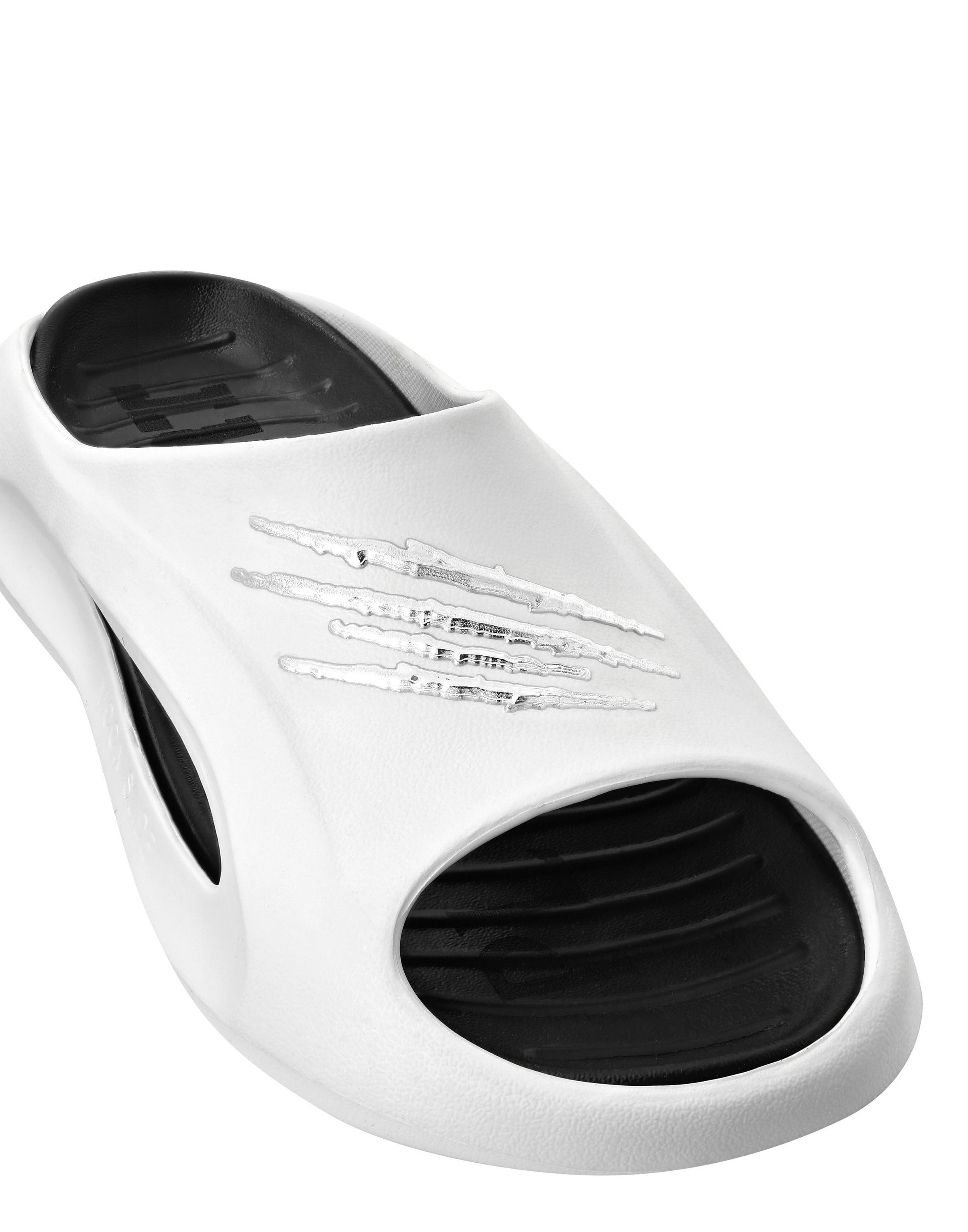 PLEIN SPORT Flache Gummisandalen Strandschuh