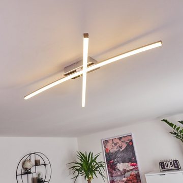 hofstein Deckenleuchte »Taranto« moderne Deckenlampe in chrom, 3000 Kelvin, mit einer verstellbaren Lichtleiste, je 800 Lumen