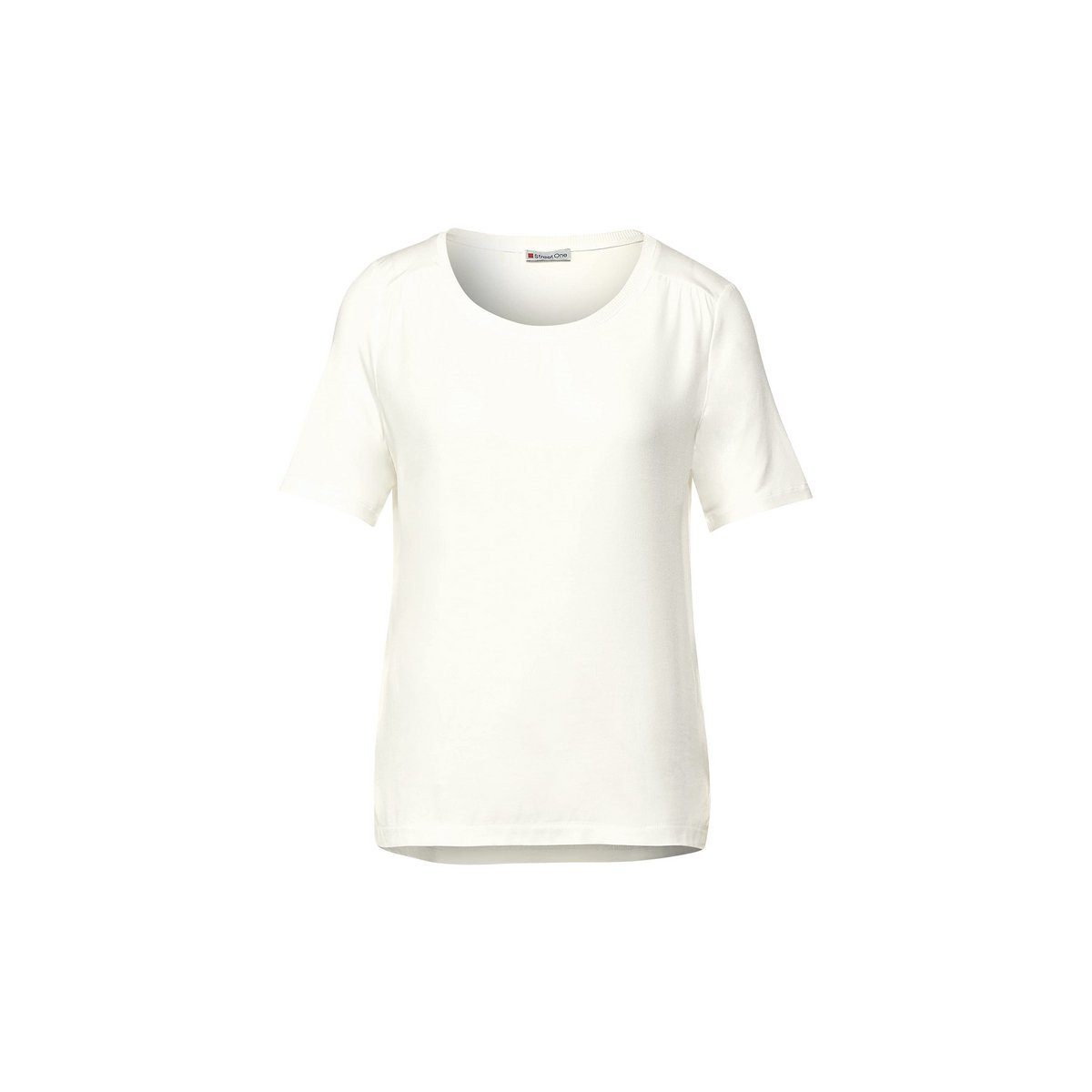 STREET ONE Rundhalsshirt offwhite regular fit (1-tlg) | T-Shirts