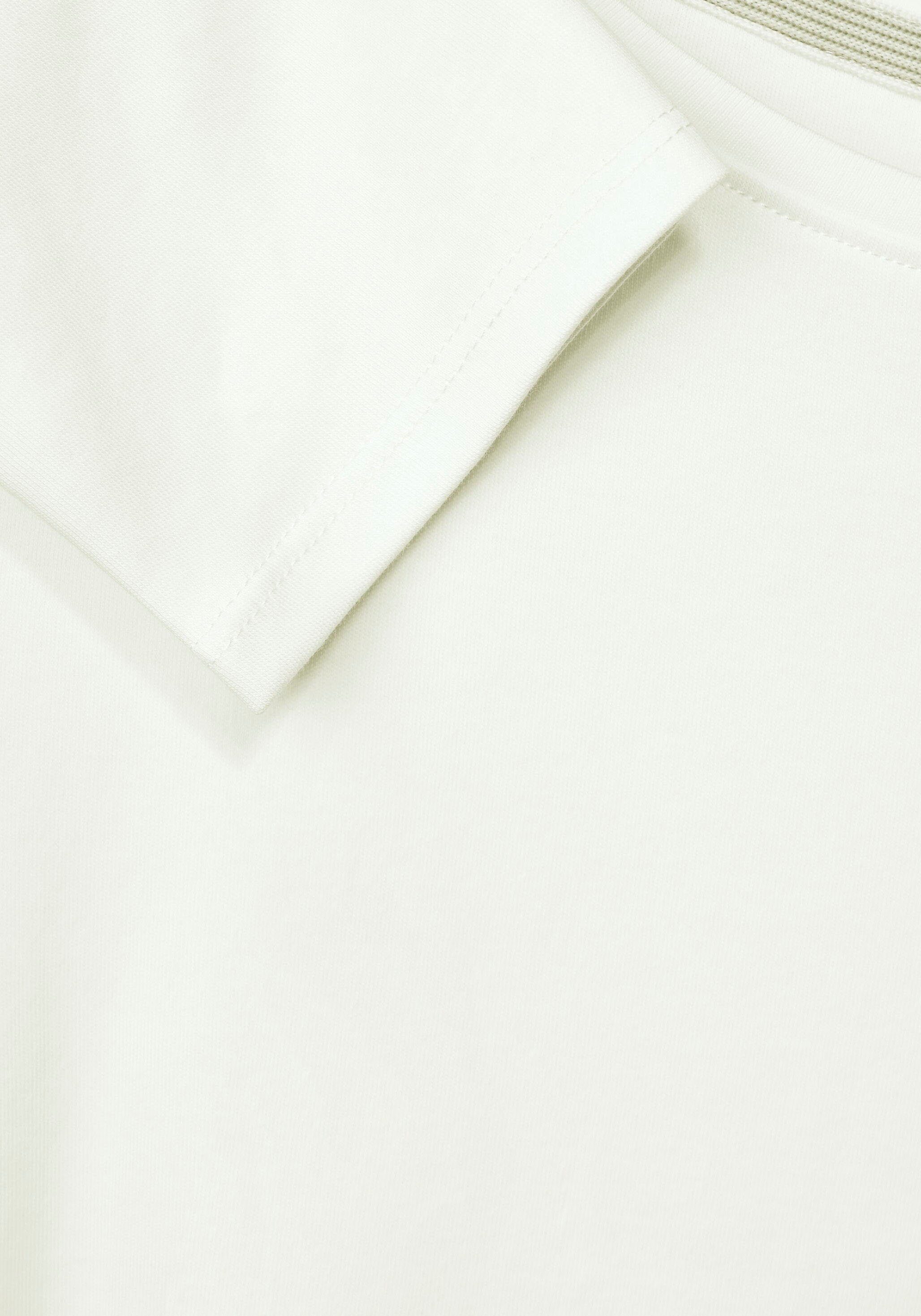 mit Cecil vanilla Ausschnitt white 3/4-Arm-Shirt hohem
