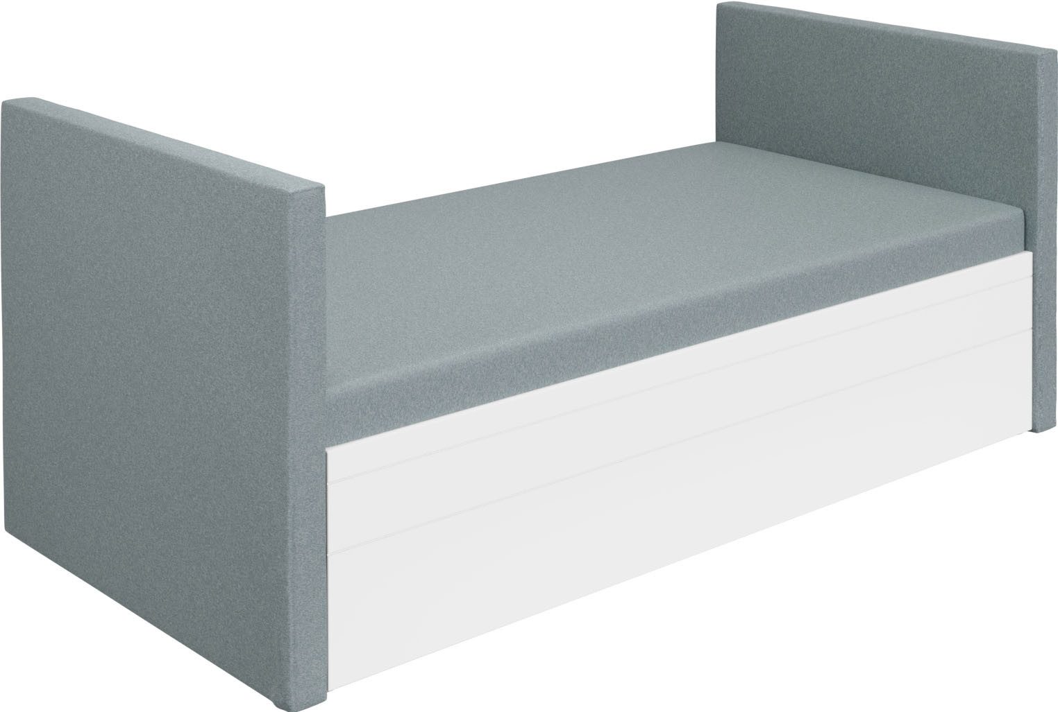 PAIDI Jugendbett FLYNN in verschiedenen Ausführungen, Ausziehbett mit 2 Liegeflächen, Gästebett, Metallgestell inkl. Lattenroste, 2-in-1 Funktionsbett