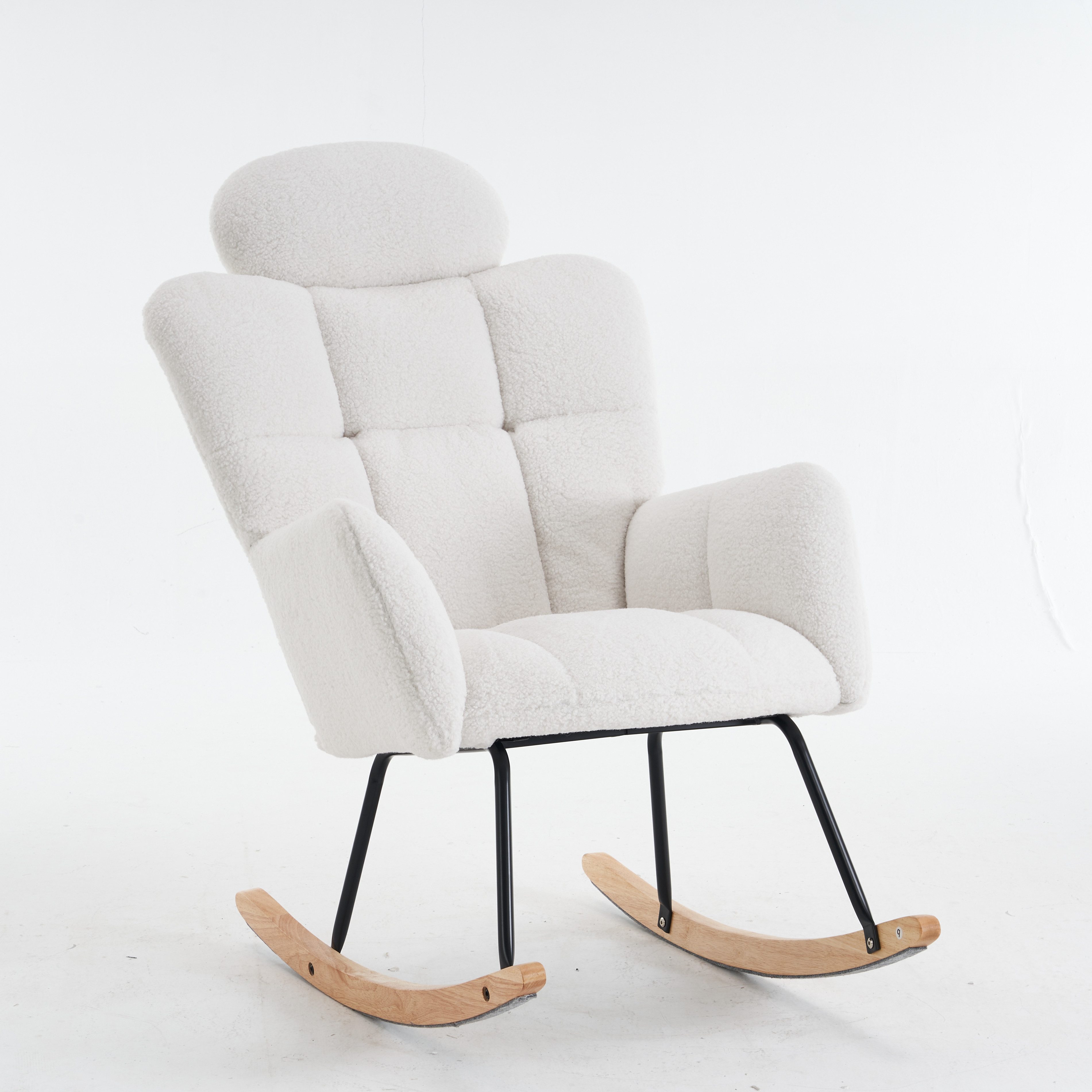 OKWISH Schaukelstuhl mit Kopfstütze (Schwingsessel,Schaukelsessel,Relaxsess günstig online kaufen
