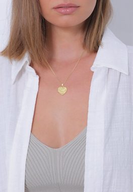 Elli Premium Kette mit Anhänger Herz Ornament Amulett Medaillon Liebe 925 Silber
