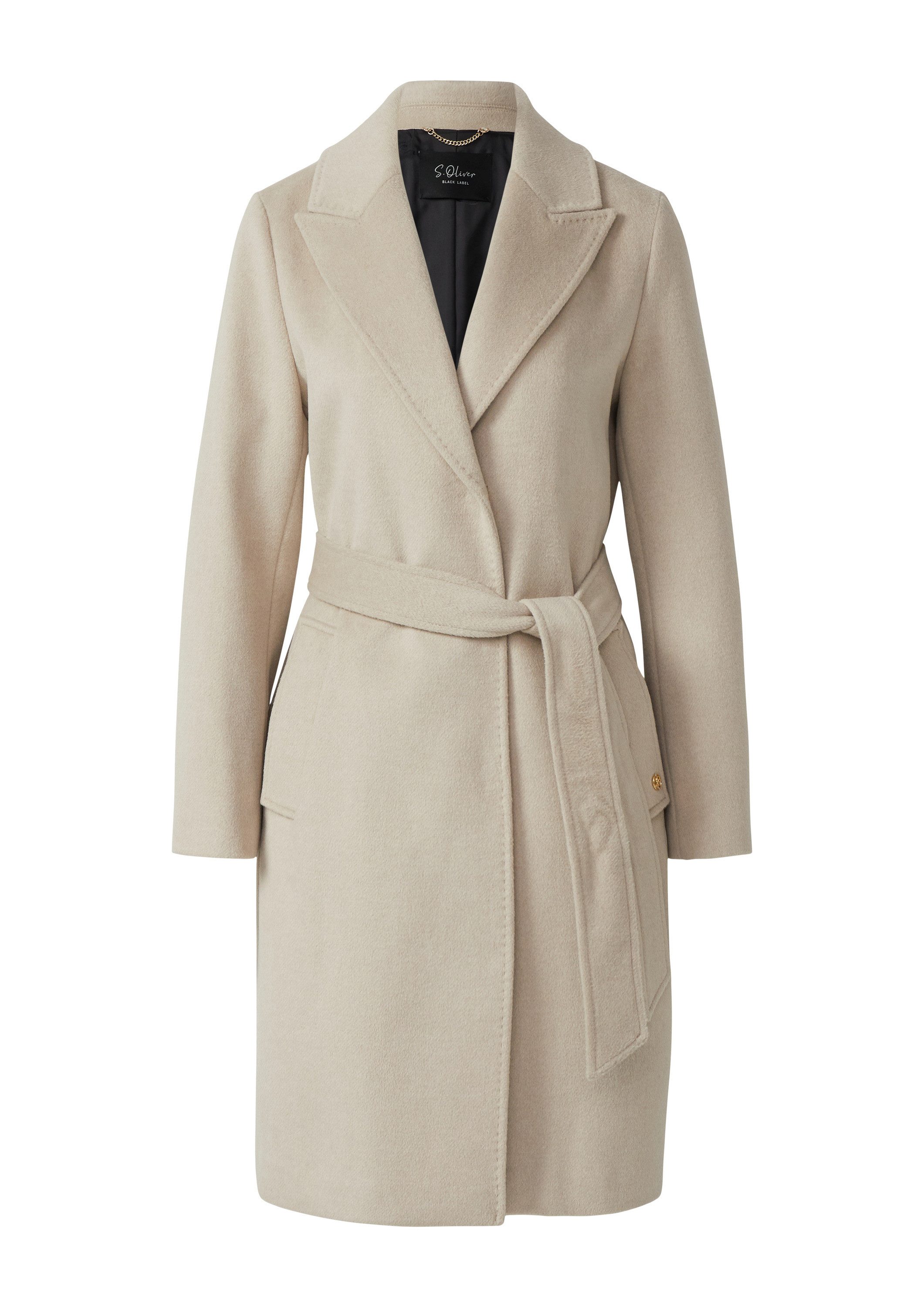 s.Oliver Funktionsmantel Outdoor-Mantel Mantel aus Wollmix mit Jacquard-Fut günstig online kaufen