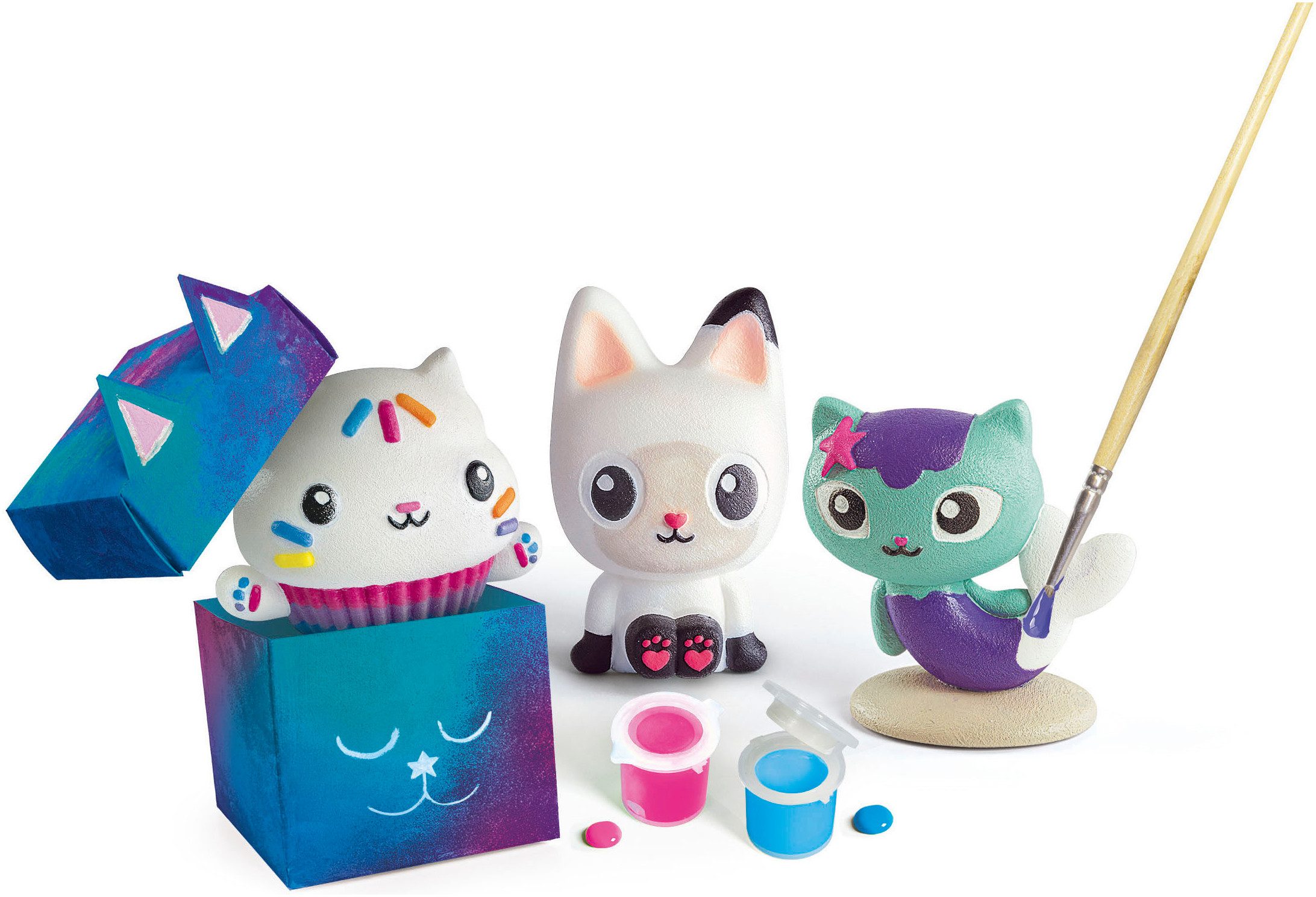 Clementoni® Kreativset Gabby's Dollhouse, Kreativ-Set lustige Figuren, Made in Europe