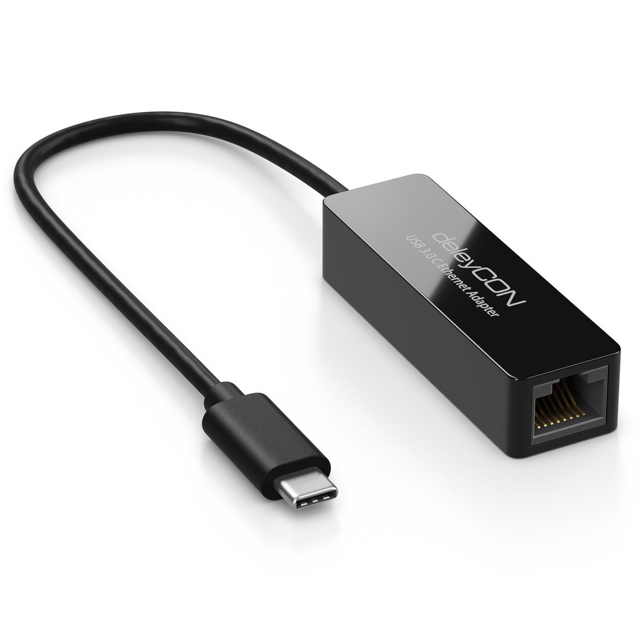 deleyCON deleyCON LAN Adapter USB 3.0 Netzwerkadapter Gigabit USB C auf RJ45 - Netzwerk-Adapter
