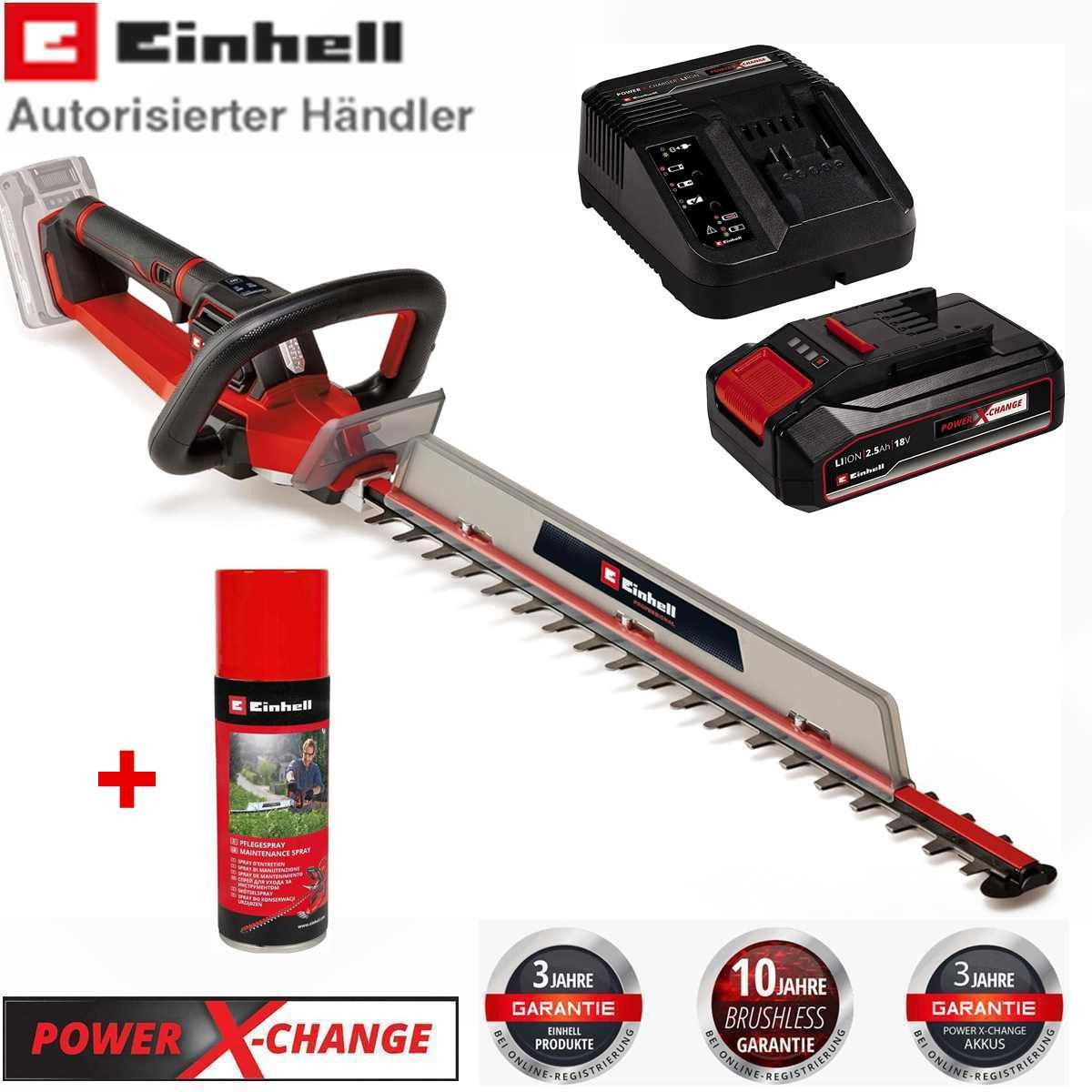 Einhell Akku-Heckenschere Akku-Heckenschere GP-CH 18/61 Li BL- ABS mie Akku 18V + Pflegespray