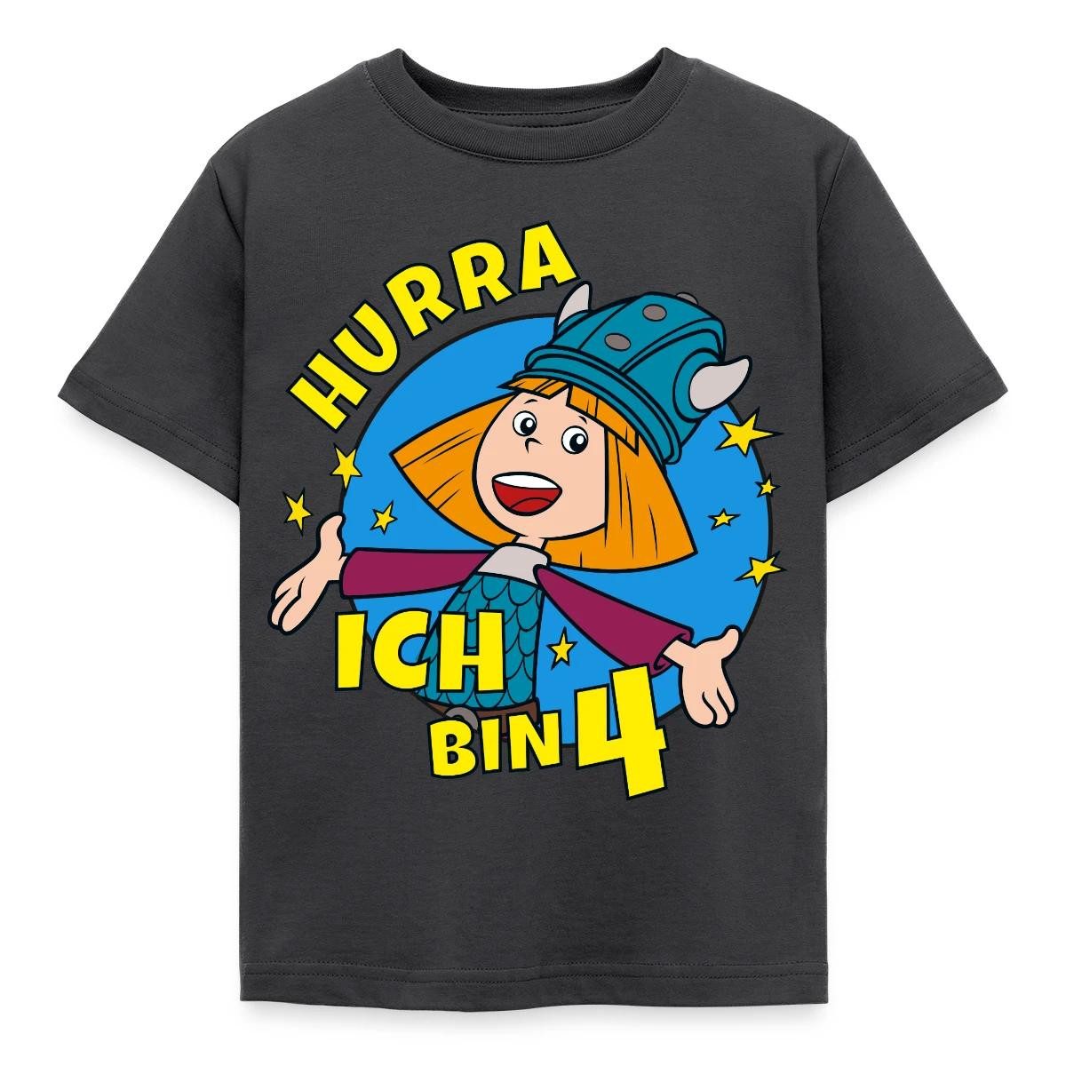 T-Shirt Wickie Und Die Starken Männer 4. Geburtstag Kinder T-Shirt