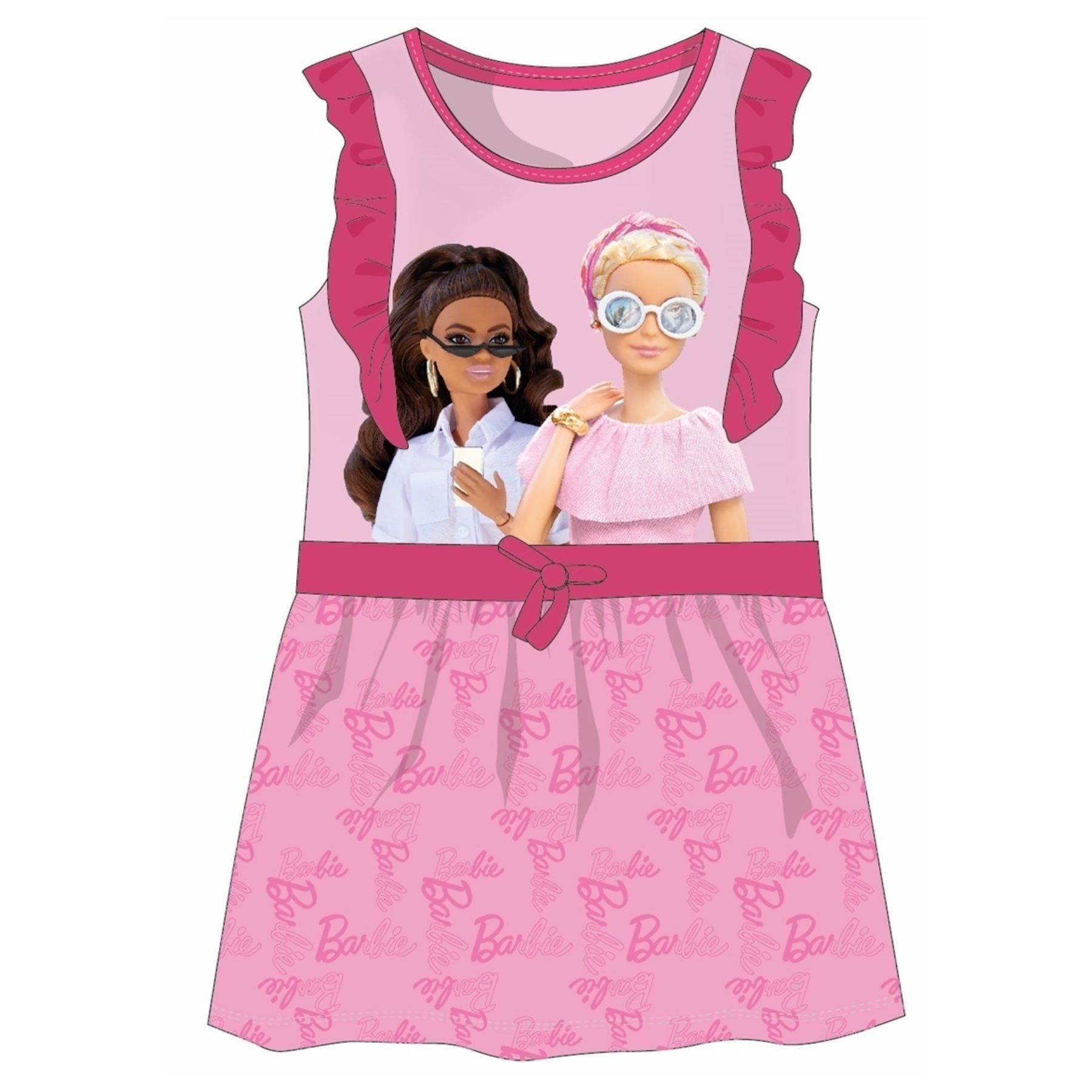 Barbie Midikleid Kleid für Mädchen – Baumwollkleid & Sommer Outfit
