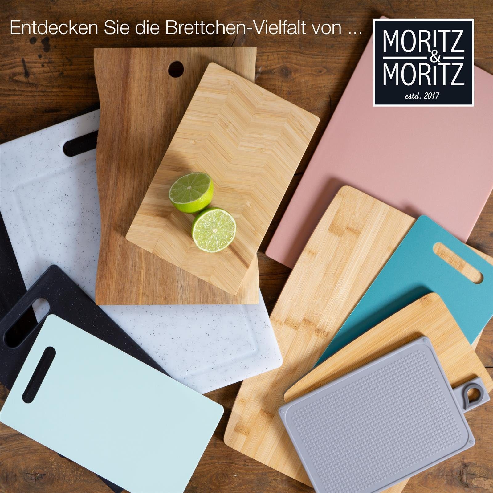 25 & 15 cm 2tlg Kunststoff, (Granitoptik), Kunststoff - Frühstücksbrettchen Moritz Set, Moritz Schneidebrett x Schneidebrett