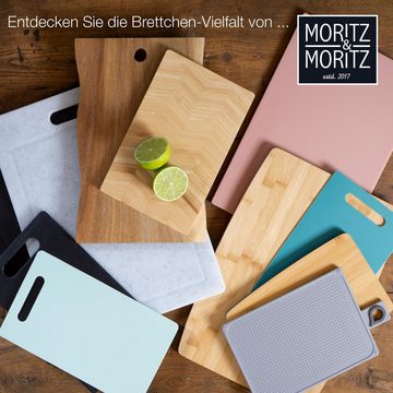 Moritz & Moritz Schneidebrett 2tlg Schneidebrett Kunststoff Set, Kunststoff, (Granitoptik), 25 x 15 cm - Frühstücksbrettchen