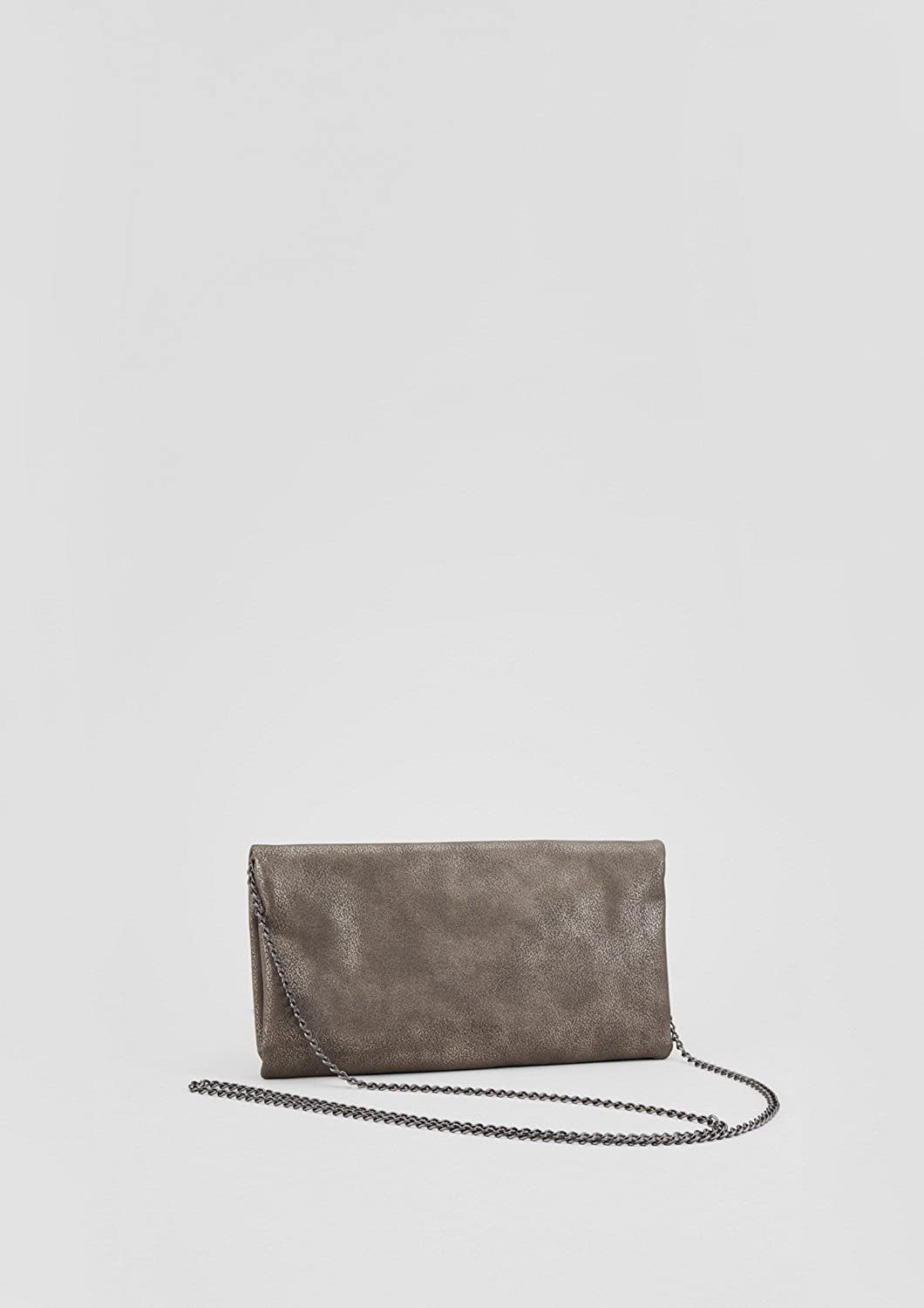 s.Oliver Clutch Stars Tasche Handtasche Hellgrau, Praktische Innenaufteilung