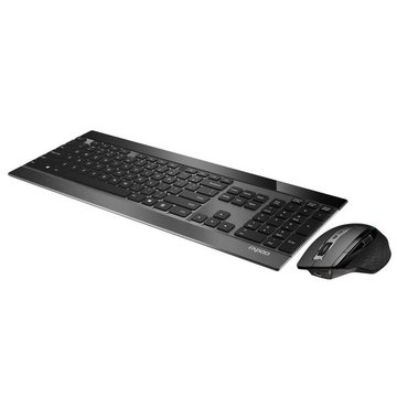 Rapoo 9900M kabelloses Tastatur-Maus-Set, Bluetooth, 2.4 GHz, 3200 DPI Tastatur- und Maus-Set