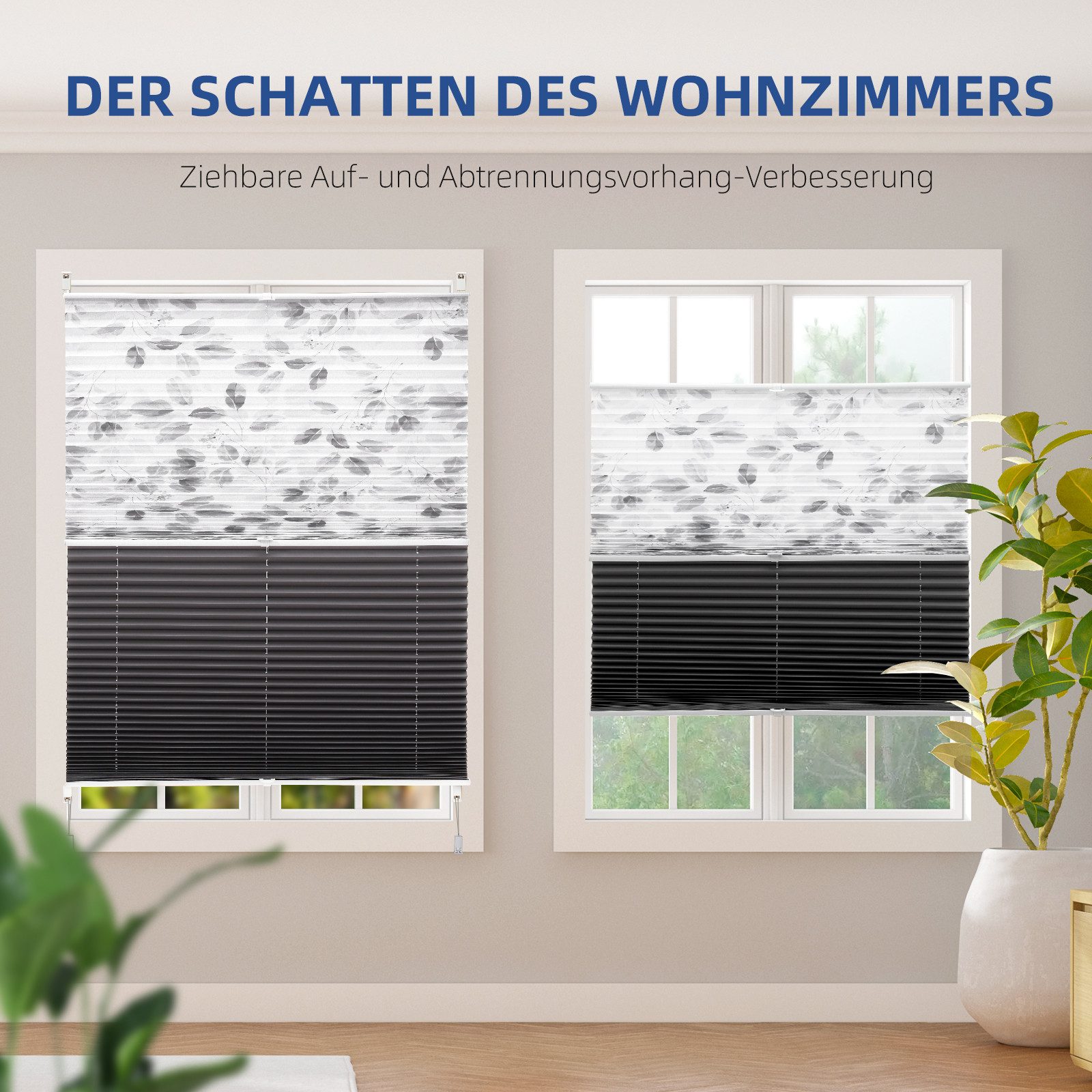 Sekey Plissee Day+Night Doppelplissee Verdunkelung ohne Bohren verspannt Li günstig online kaufen