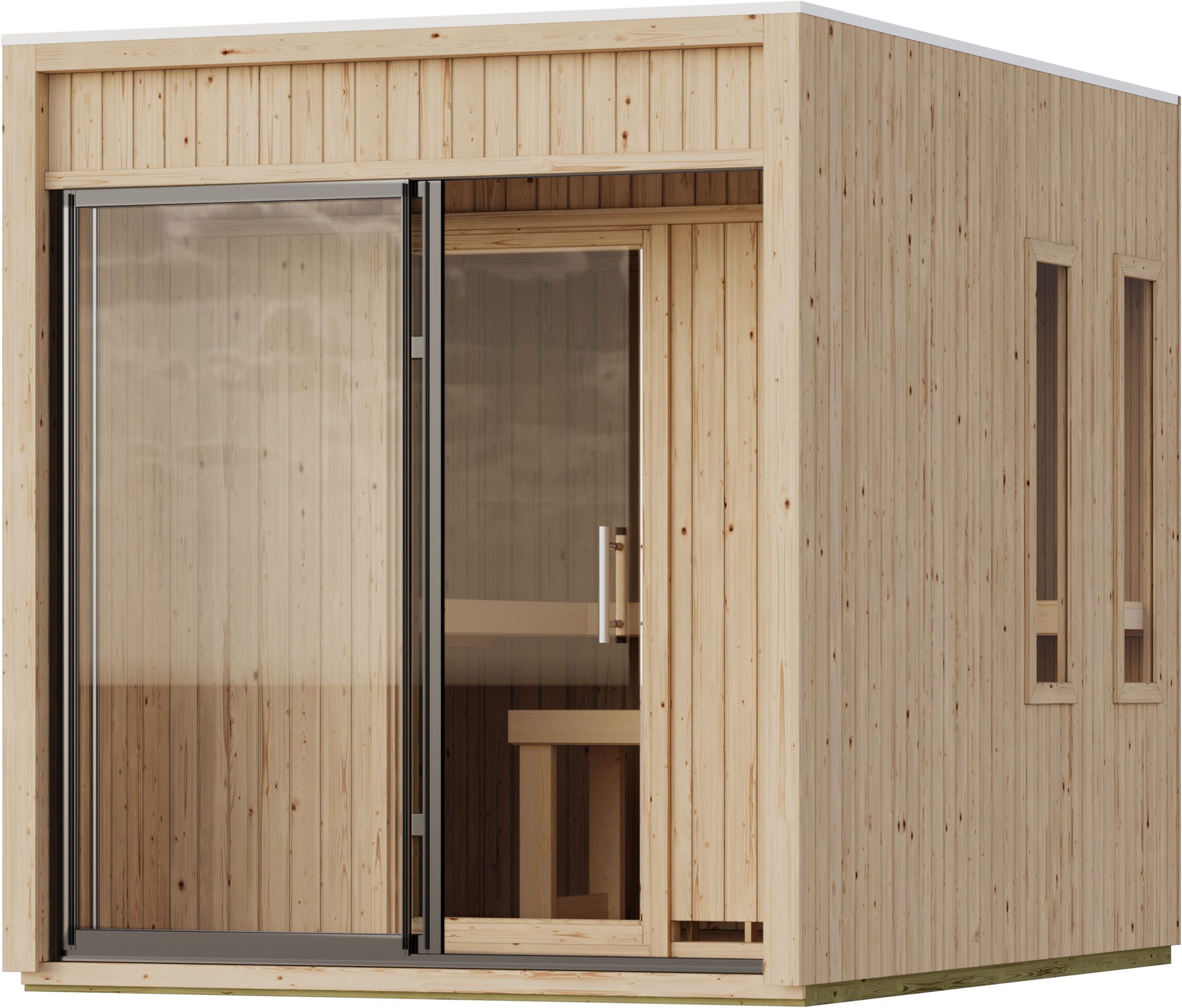 Karibu Saunahaus Danielo, BxTxH: 219,5 x 287,5 x 244 cm, 73 mm, verschiedene Varianten