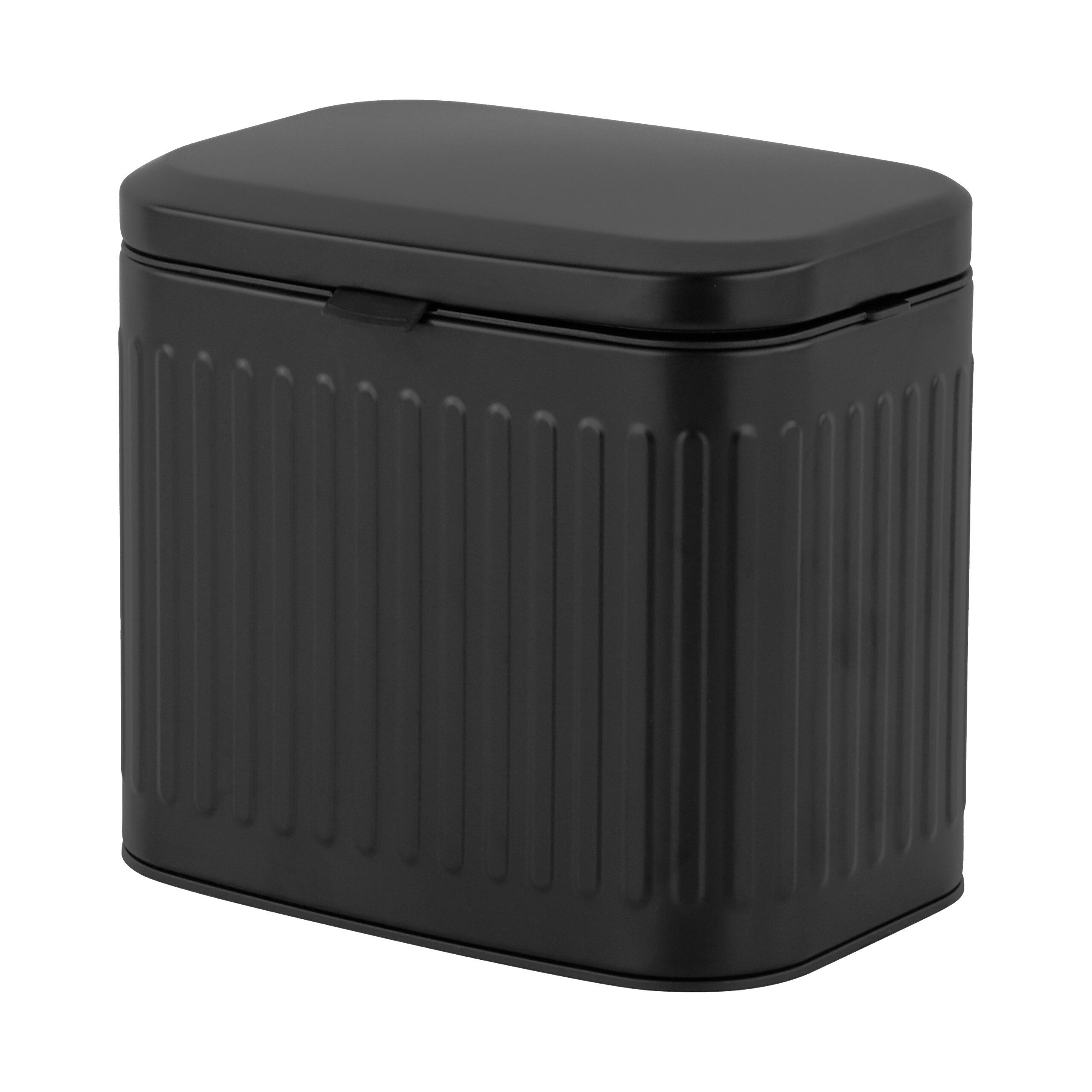 relaxdays Mülleimer Wandmontage, schwarz, 4 Liter