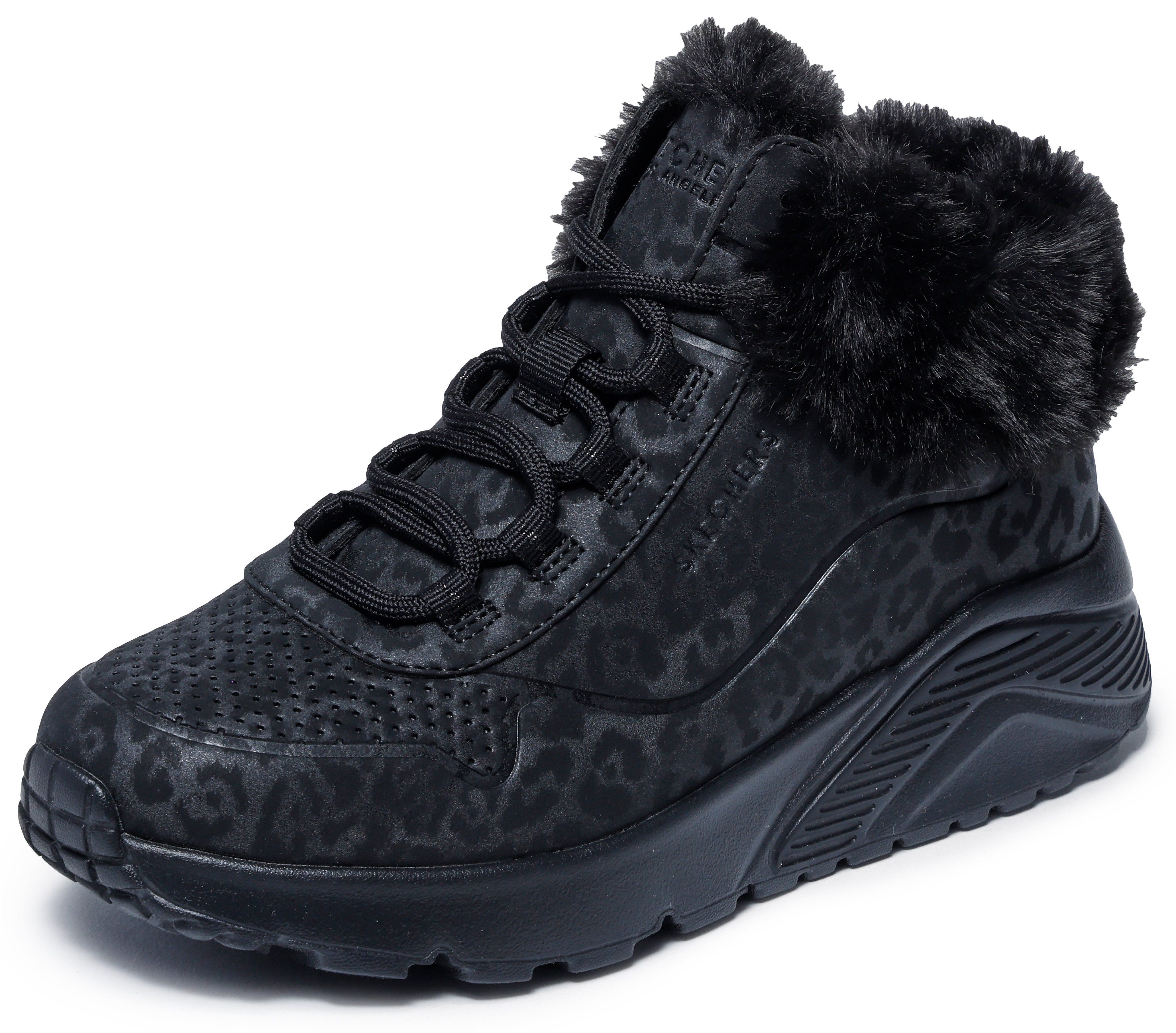 Skechers UNO LITE Winterboots Schnürboots mit Reißverschluss, Größenschablone zum Download