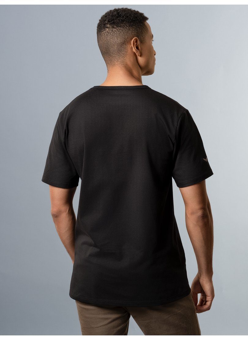 Trigema T-Shirt TRIGEMA T Shirt aus Biobaumwolle mit V-Ausschnitt (1-tlg)