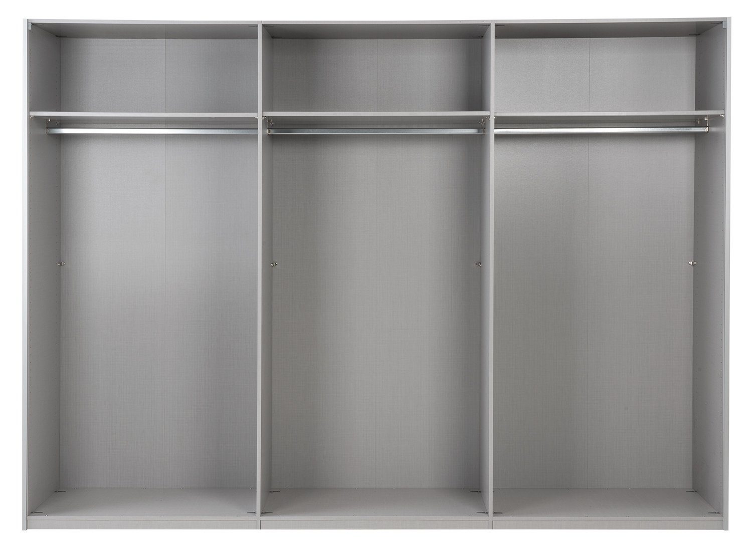 LIV'IN Schwebetürenschrank SYDNEY, Polarweiß, B 300 cm x H 216 cm, Teilfronten in Weiß Hochglanz, mit Kristallspiegel