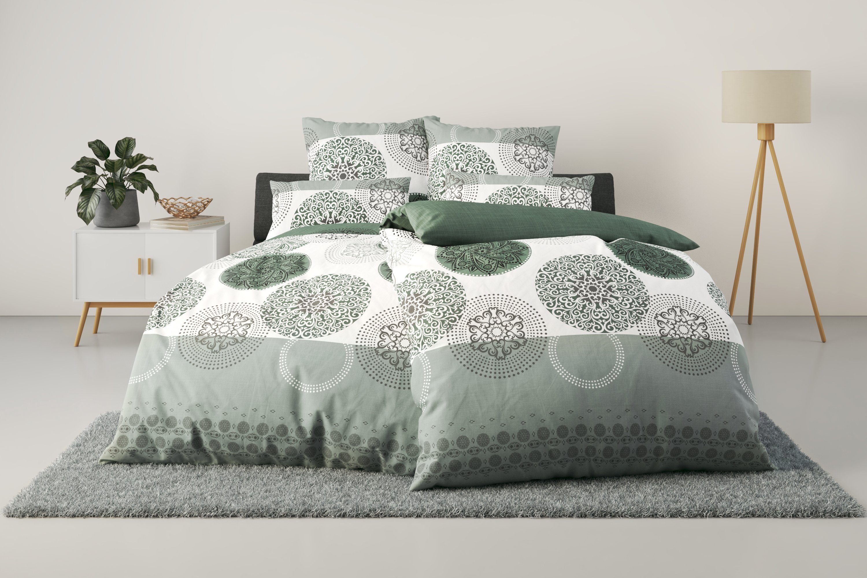 OTTO home Bettwäsche Tesso in Gr. 135x200, 155x220 oder 200x200 cm, Polycotton recycelt, 2 teilig, Bettwäsche mit Ornamenten und in verschiedenen Qualitäten