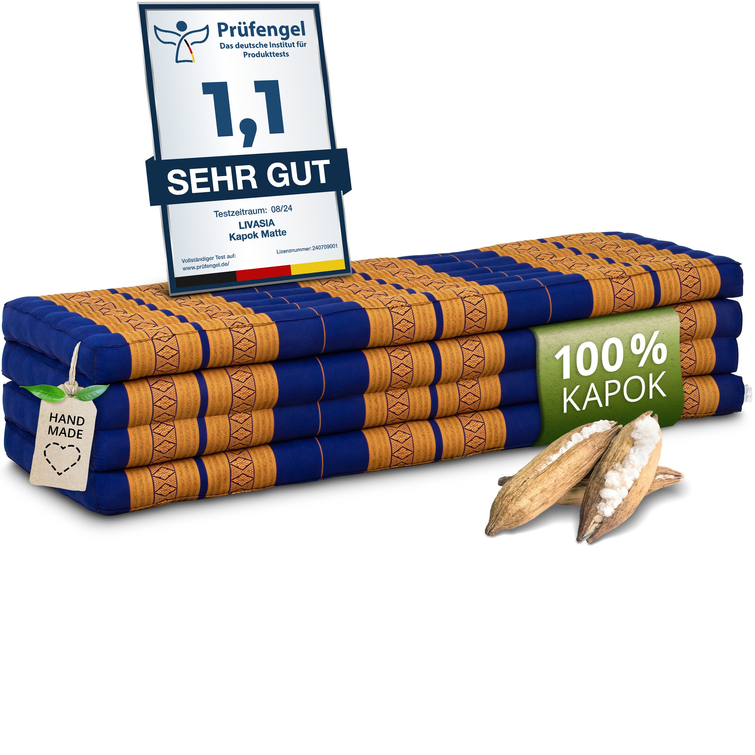 Klappmatratze Faltmatratze 140 cm (Classic) - 200x140x8cm -, livasia, 8 cm günstig online kaufen