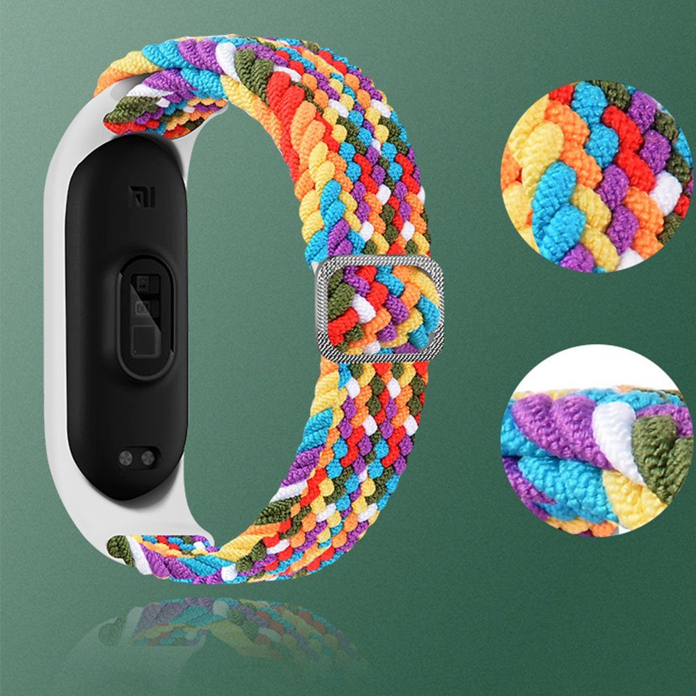 7/6/5/4/3 Woven Kompatibel FELIXLEO Nylon Xiaomi Mi Band Einstellbare Smartwatch-Armband Armband