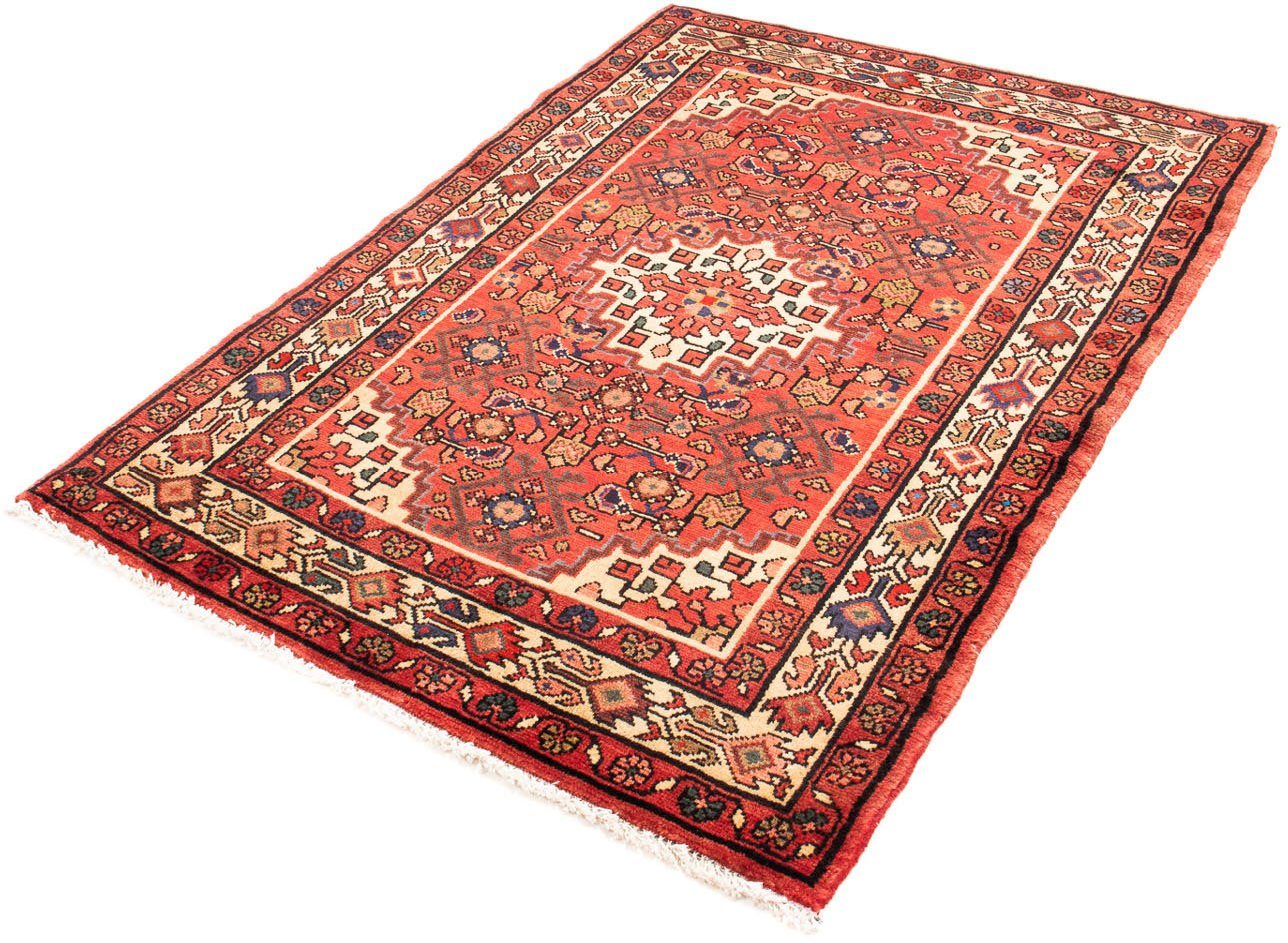 Orientteppich Perser - Nomadic - 154 x 110 cm - rot, morgenland, rechteckig, Höhe: 10 mm, Wohnzimmer, Handgeknüpft, Einzelstück mit Zertifikat