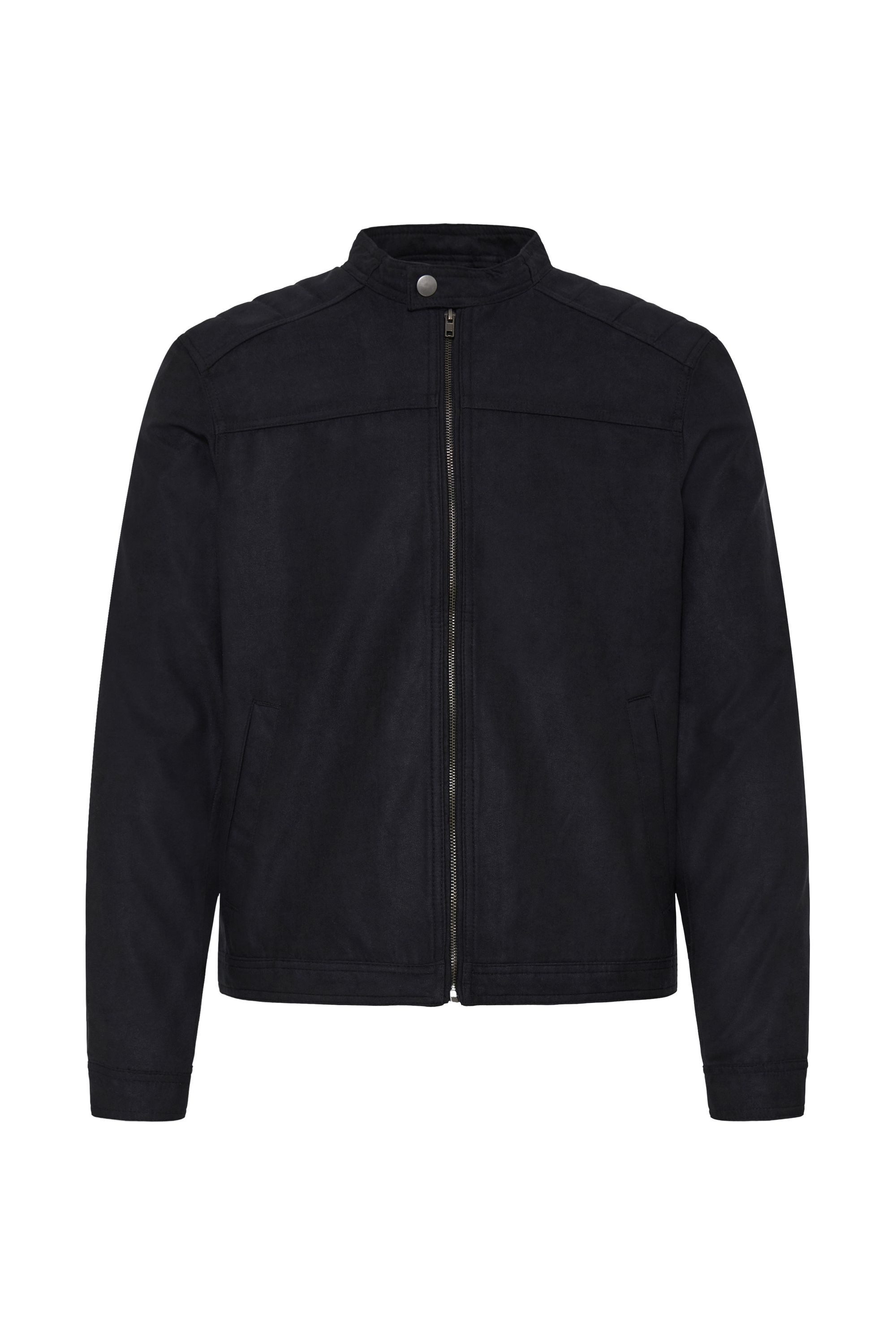 Blend Hemdjacke BHFossy Modische Kunstlederjacke mit praktischen Eingriffstaschen