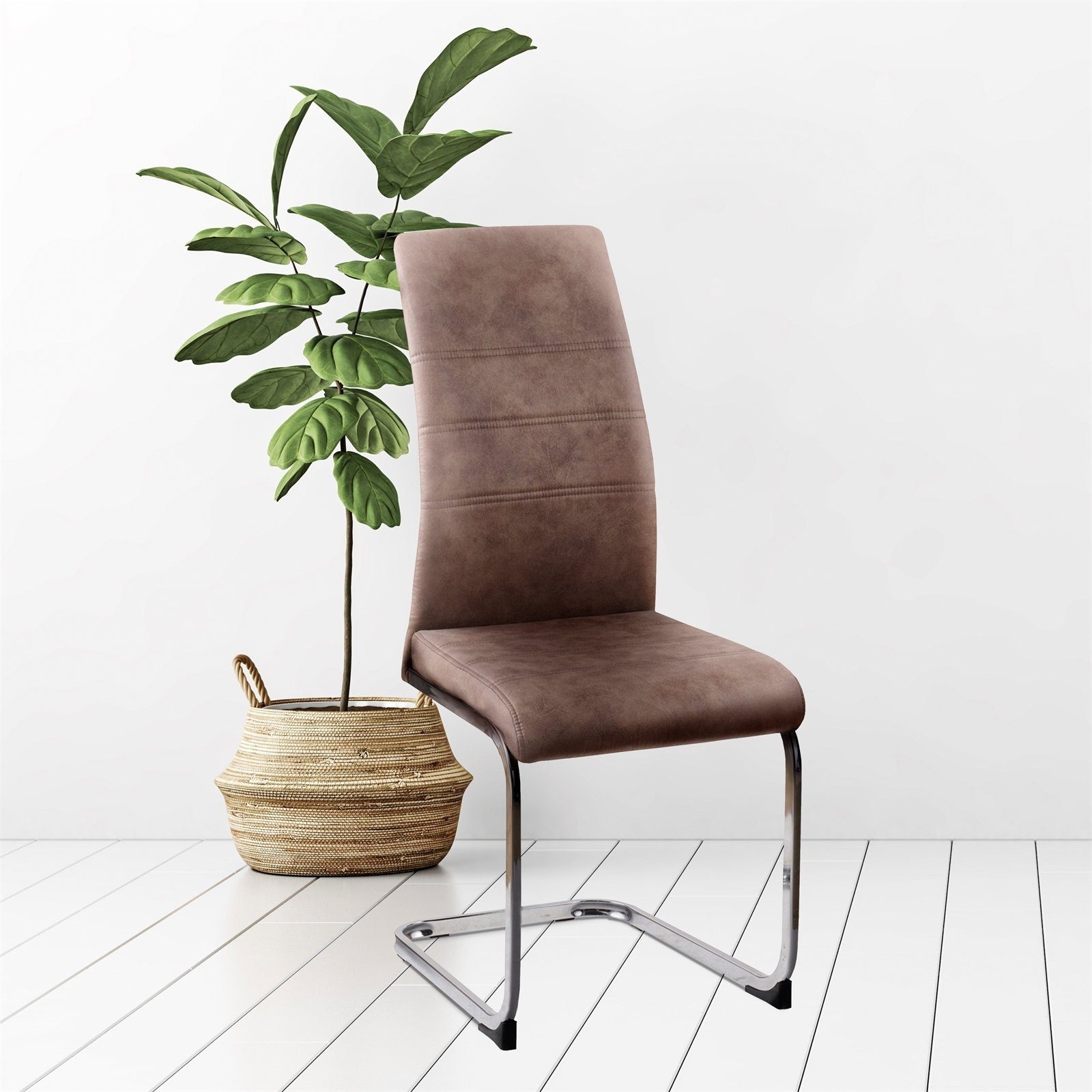 HTI-Living Freischwinger Schwingstuhl SallyC Braun (Stück, 1 St), Freischwi günstig online kaufen