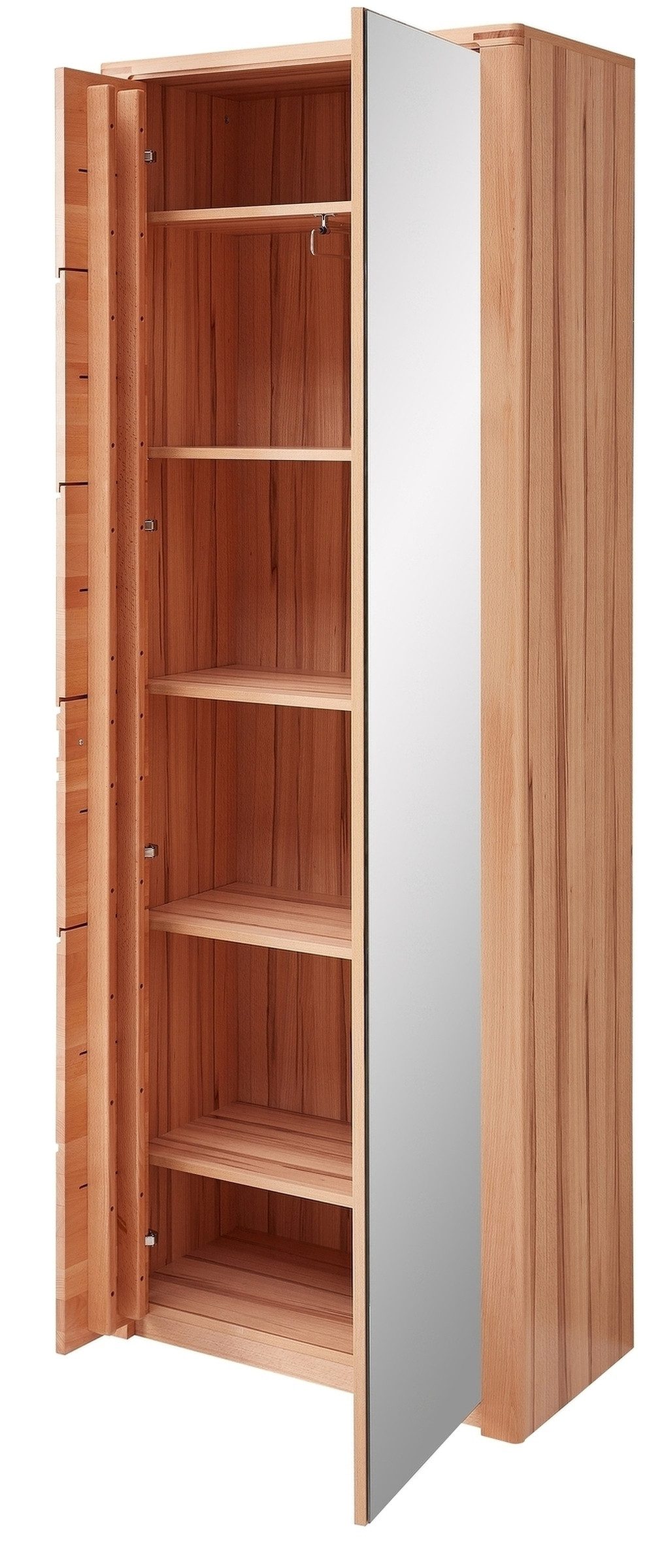 freiraum Garderobenschrank Nature One 2 Türen, 5 Böden, soft-close, Kernbuche teilmassiv - 74x201x40cm B/H/T