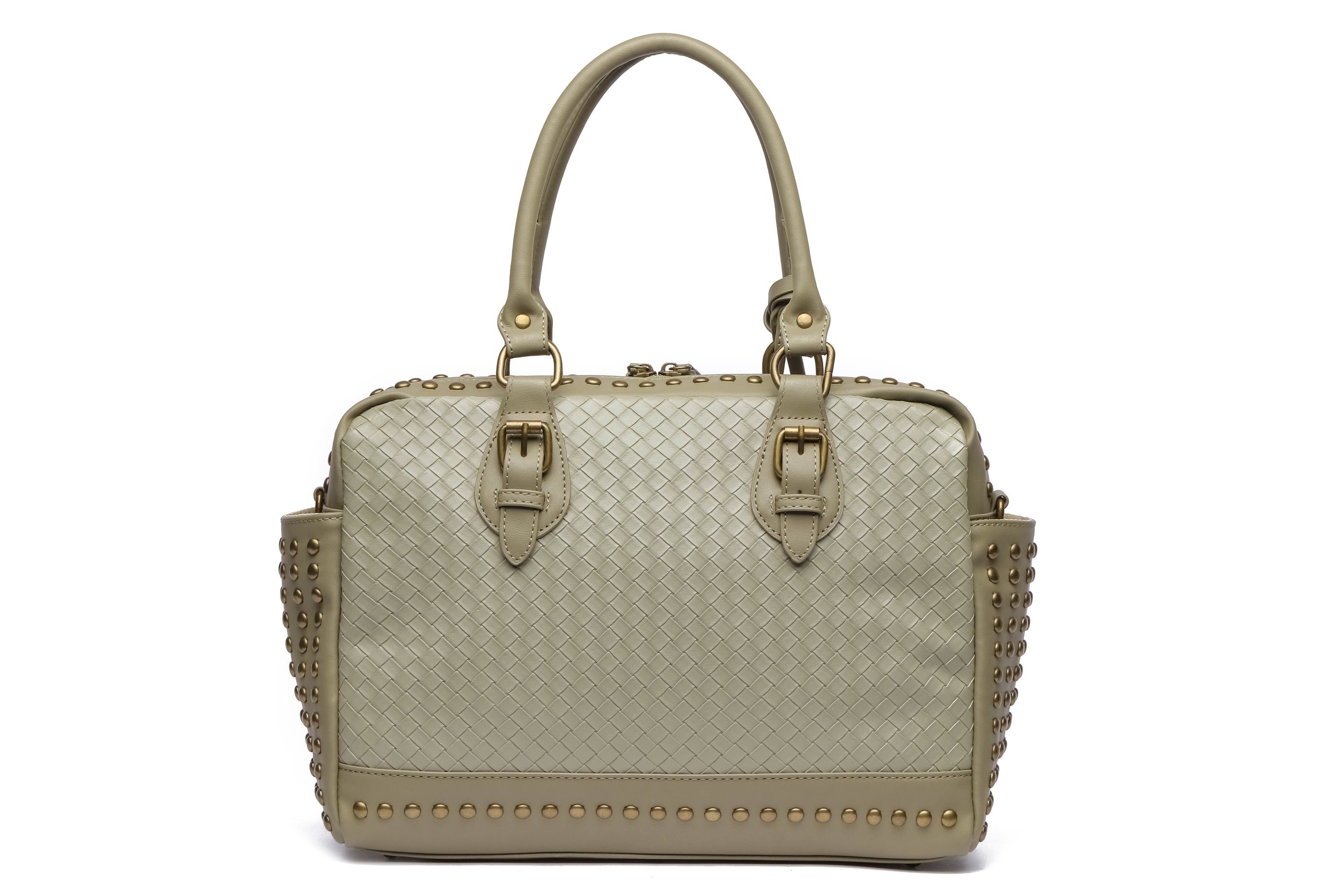 COLLEZIONE ALESSANDRO Schultertasche Berlin, mit Nieten und Flechtung
