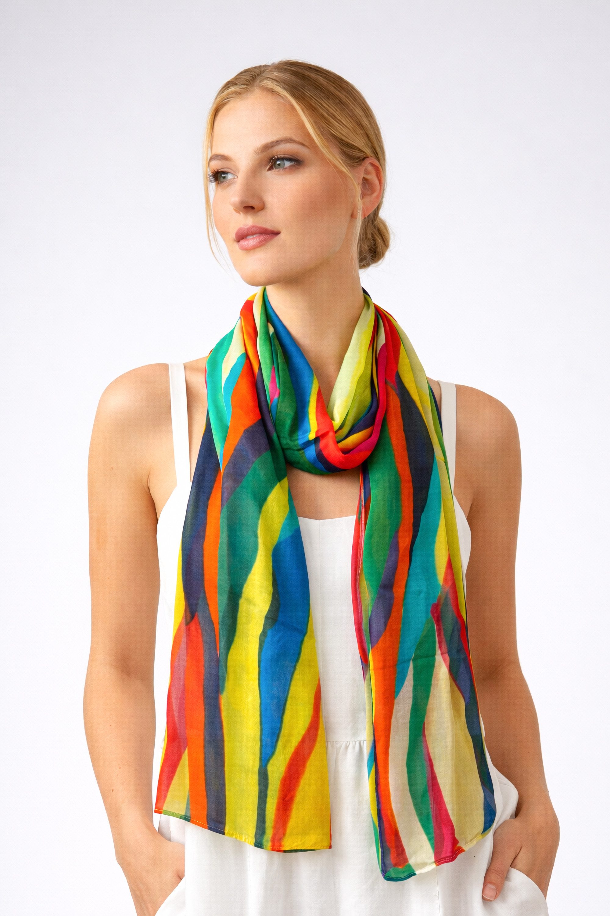 COLLEZIONE ALESSANDRO Modeschal Mehrfarbig, (1-St), aus softem Naturstoff, multifarben