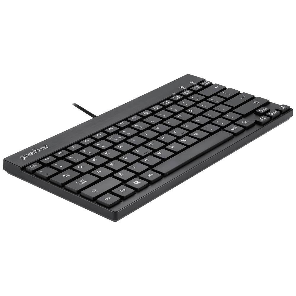 Perixx Mini USB DE Keyboard 11666 Tastatur (Beleuchtet)