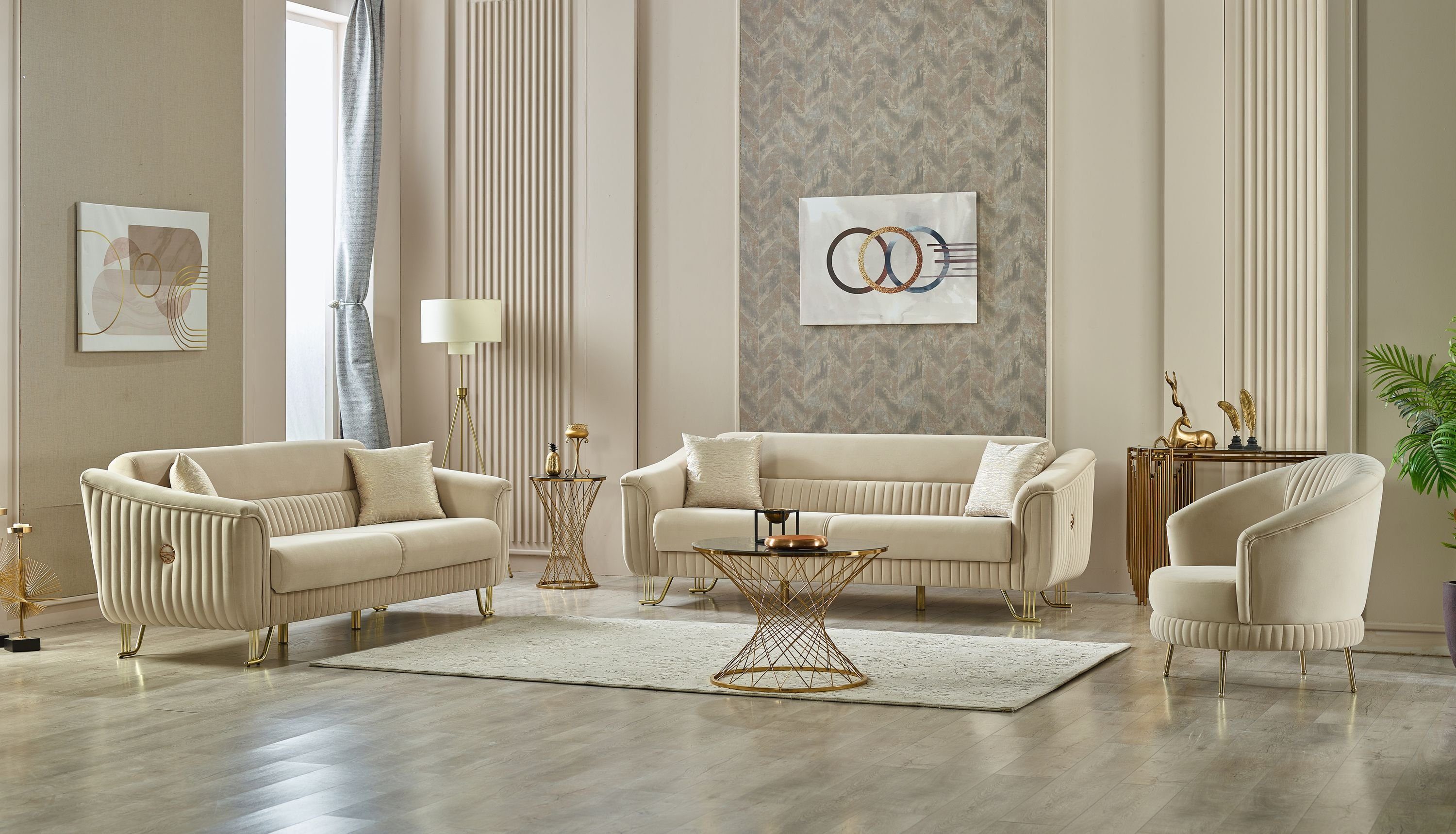 Villa Möbel Polstergarnitur Vega, (Set, 3-tlg), günstig online kaufen