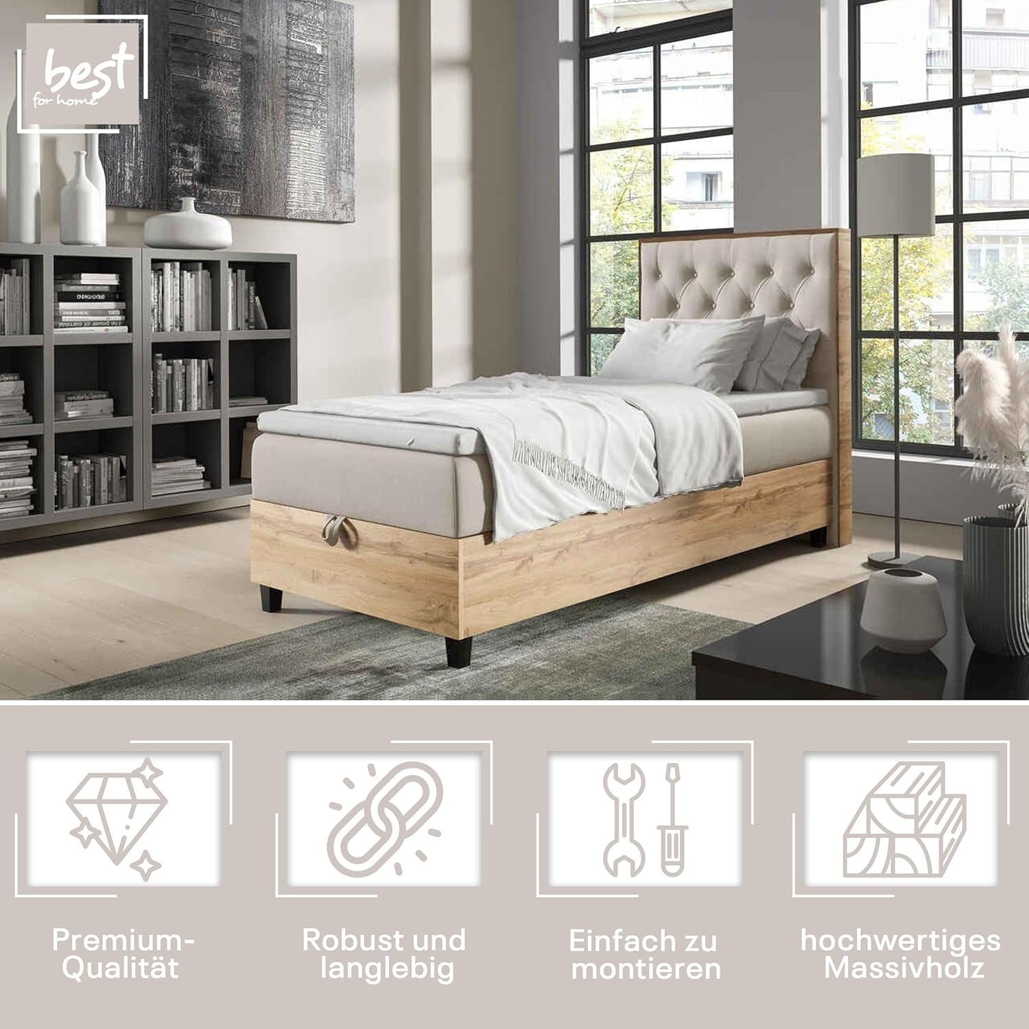 Best for Home Boxspringbett mit Bettkasten günstig online kaufen