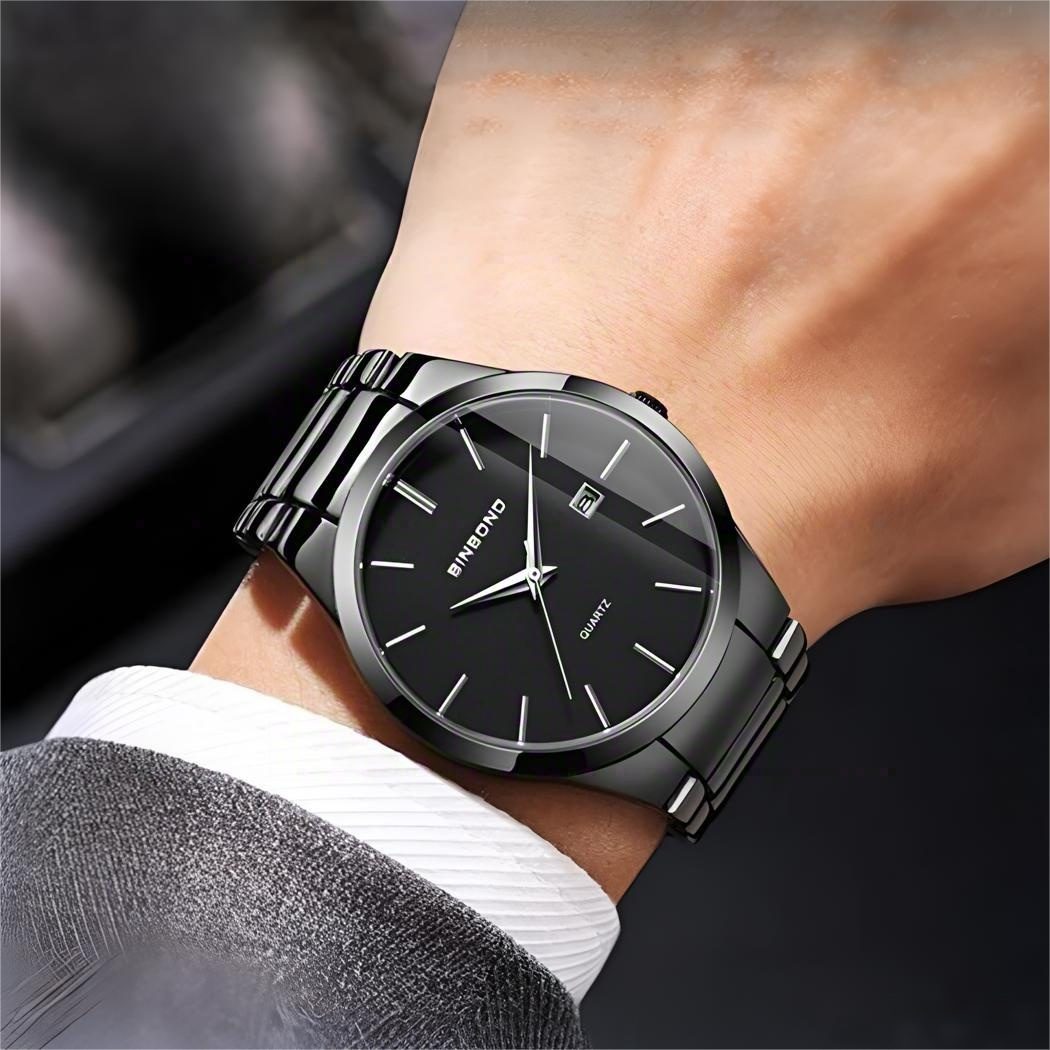 ibettertec Quarzuhr Multifunktionsuhr,Armbanduhr,Herrenuhr,Edelstahlarmband 3ATM, (Datum Analog, inkl. Bandversteller und Reinigungstuch, Geschenk), Chronograph Herrenuhr, Geschenkebox, Quarzwerk