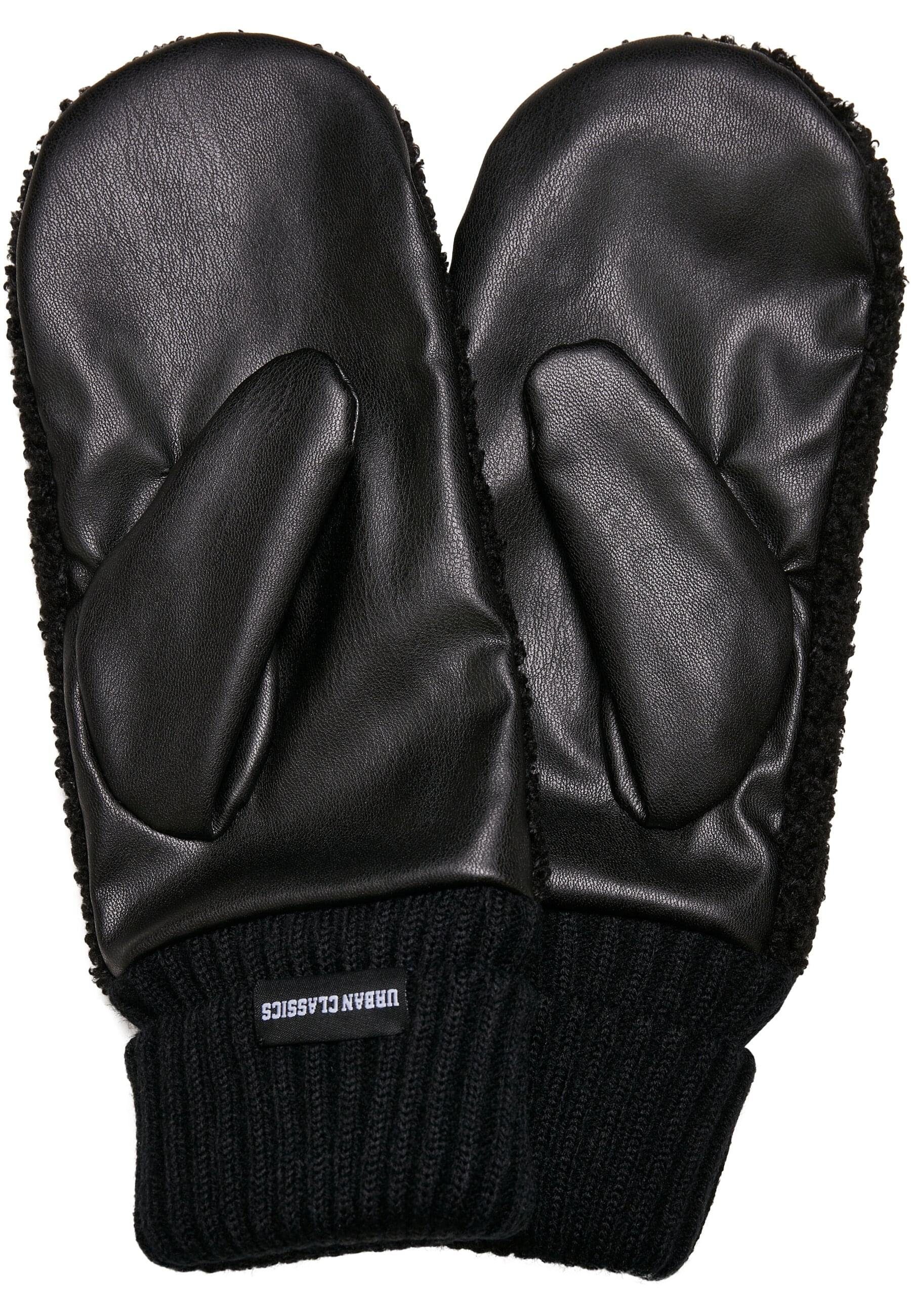 URBAN CLASSICS Baumwollhandschuhe Synthetic Unisex Sherpa Leather Gloves