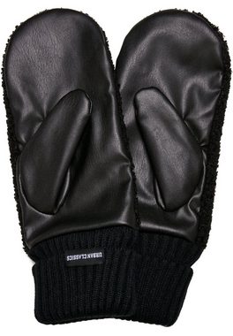 URBAN CLASSICS Baumwollhandschuhe Unisex Sherpa Synthetic Leather Gloves